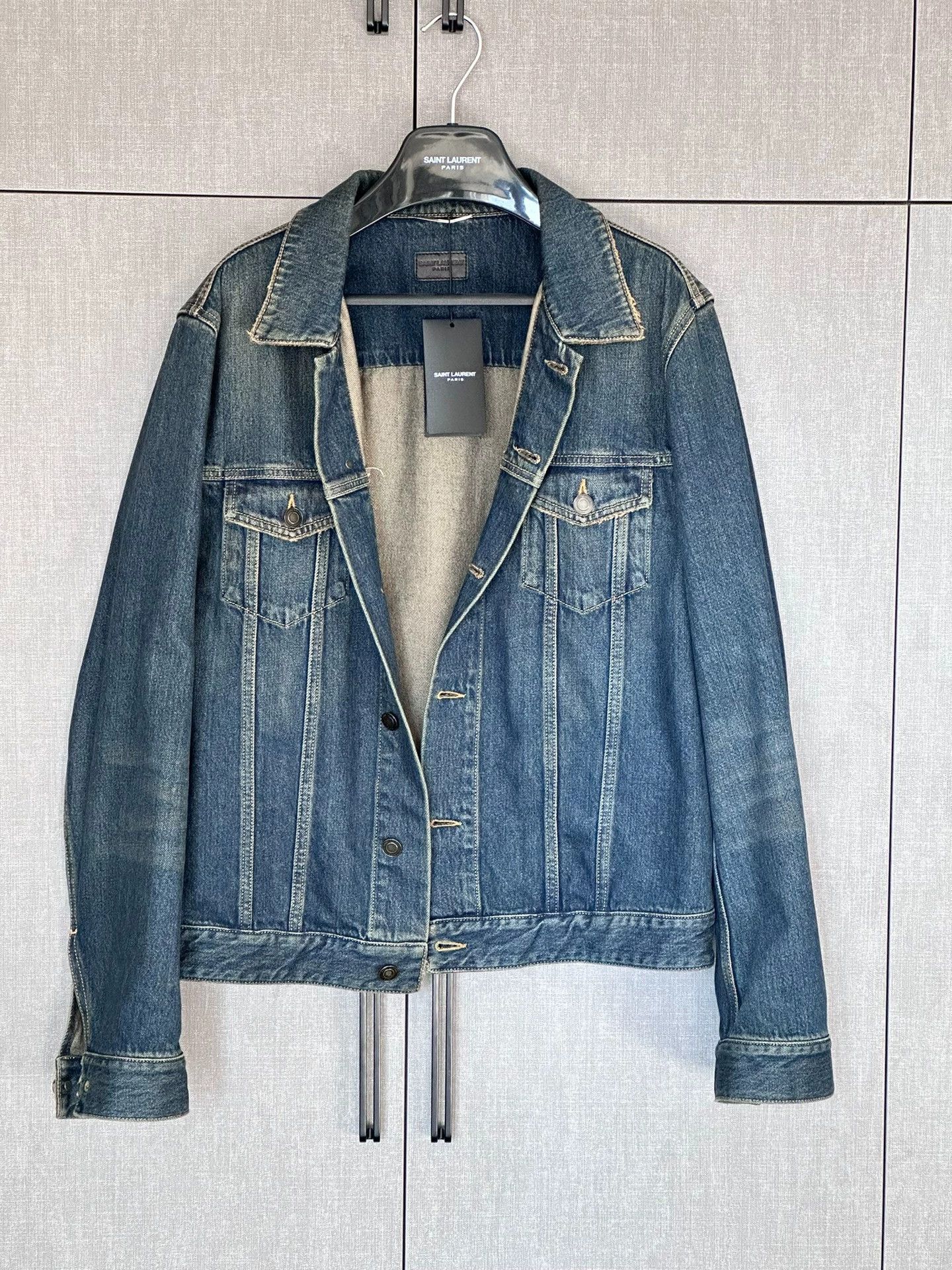 Saint Laurent Paris Saint Laurent Pris denim jacket - -DMC Size US XL / EU 56 / 4 - 1 Thumbnail