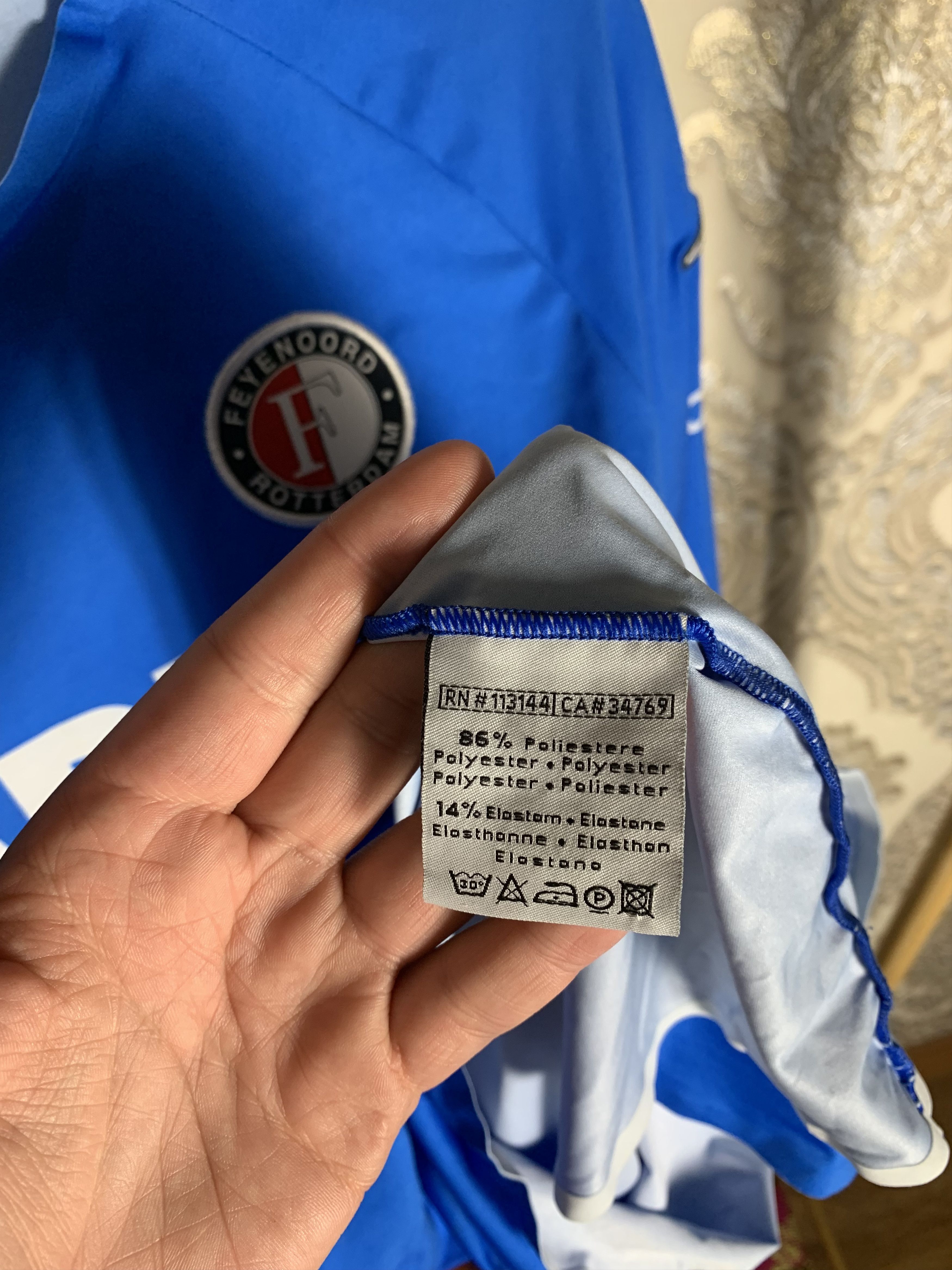 Kappa VINTAGE KAPPA FC FEYENOORD NETHERLANDS SOCCER JERSEY RETRO Size US L / EU 52-54 / 3 - 4 Thumbnail