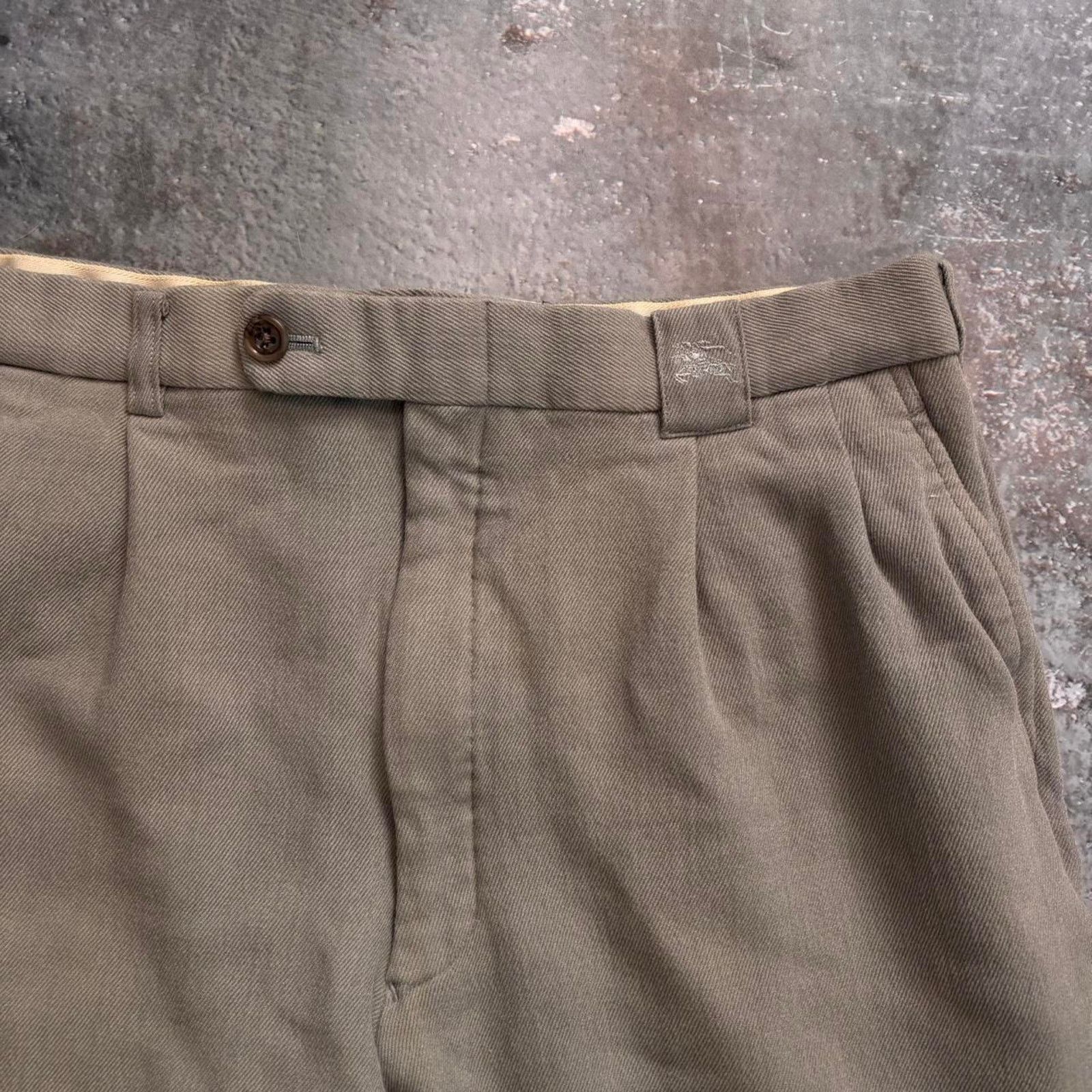 Burberry × Vintage Vintage 80s Burberry Grey Dress Pants. Faded. 33 x 25 Size US 33 - 2 Thumbnail