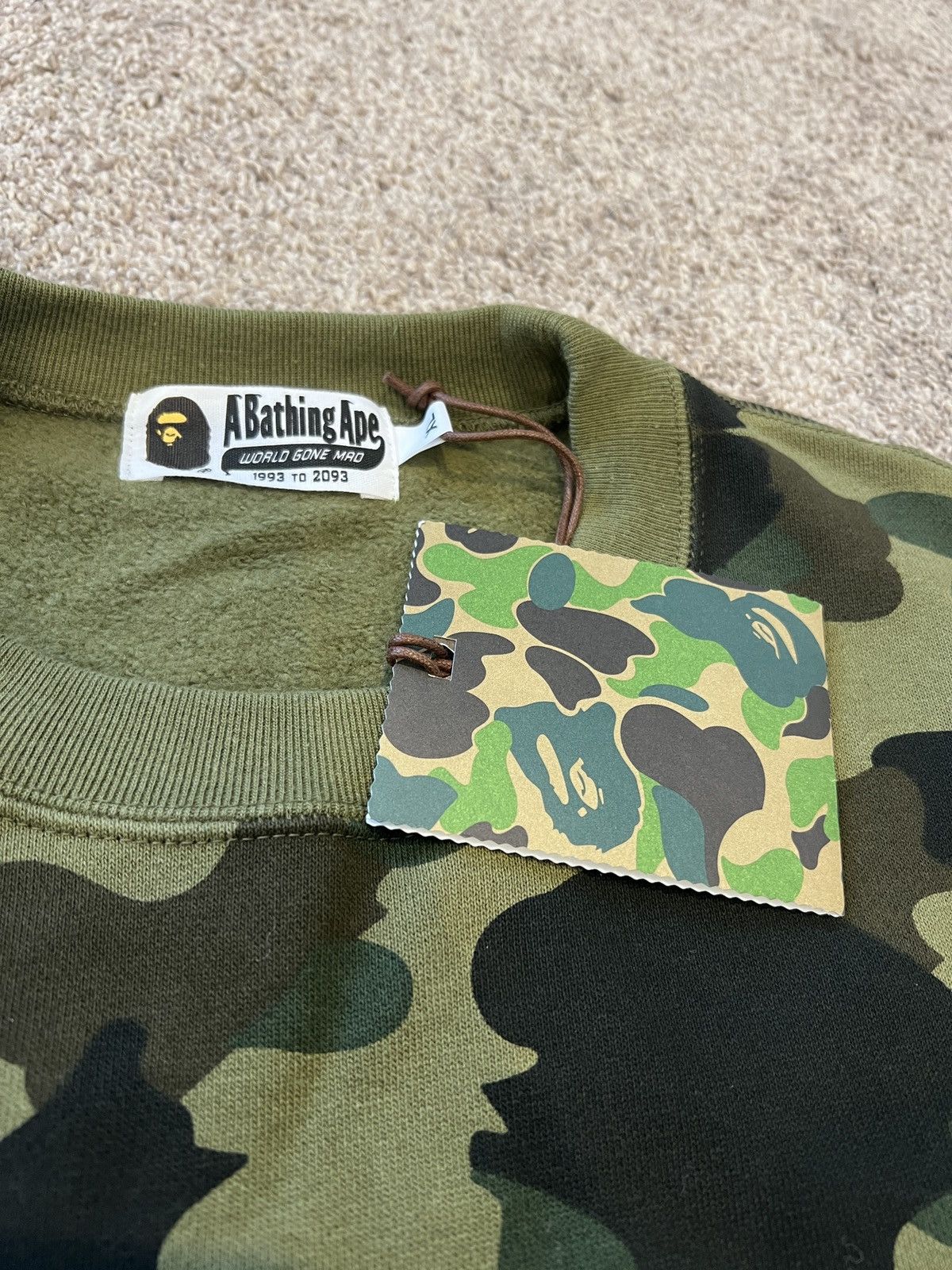 Bape 1st Camo Side Tape Crewneck Size US XL / EU 56 / 4 - 4 Thumbnail
