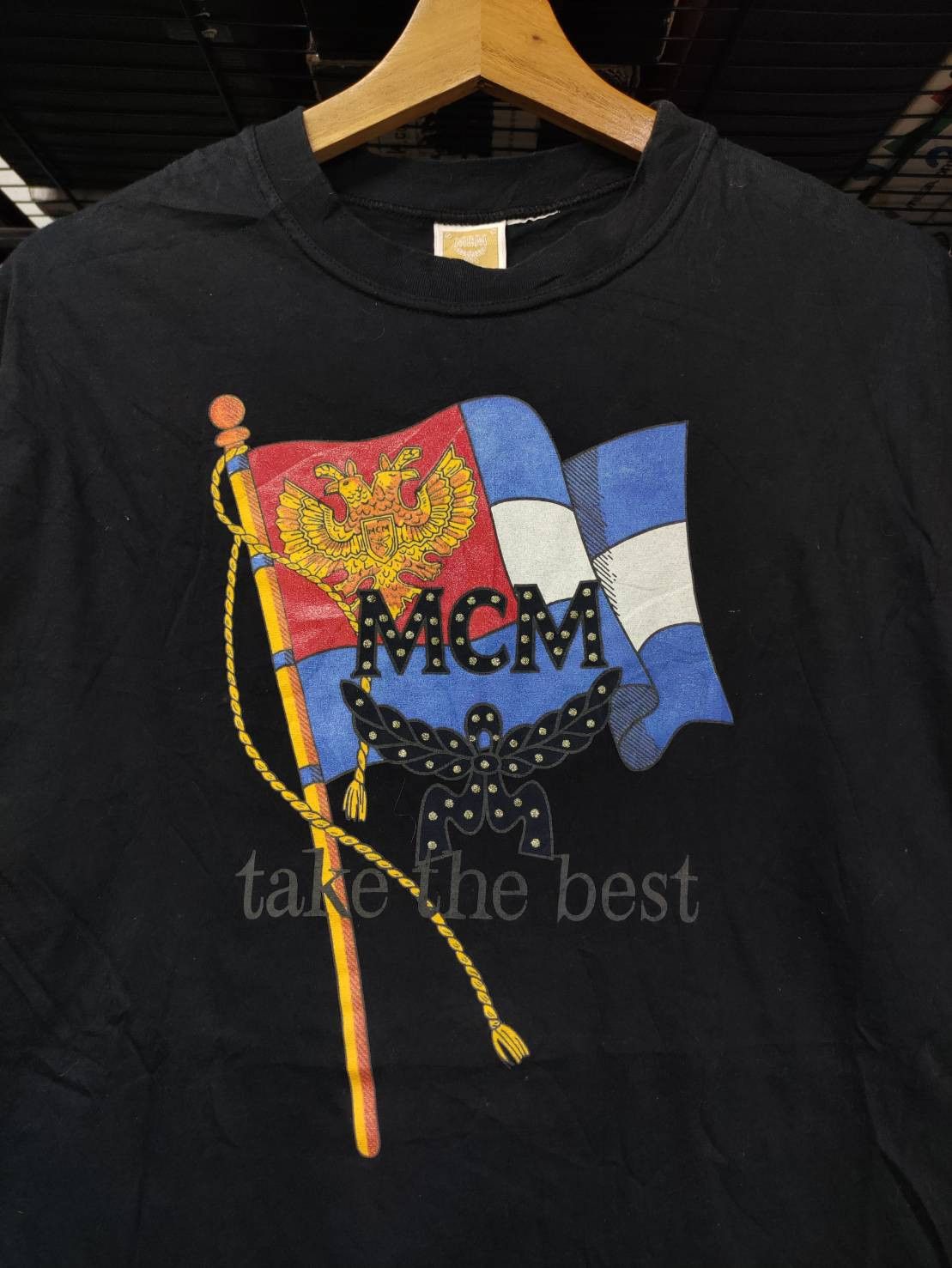 MCM Vtg MCM " Take The Best " Words Flag T-Shirt Size US M / EU 48-50 / 2 - 1 Thumbnail