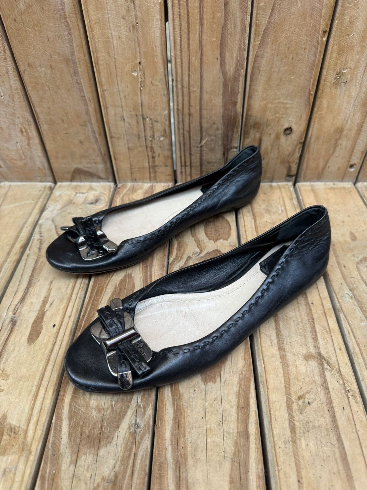 Christian Dior Monsieur Christian Dior black Women’s leather flats EUR 37 US 7 UK 4 Size US 7 / IT 37 - 20 Thumbnail