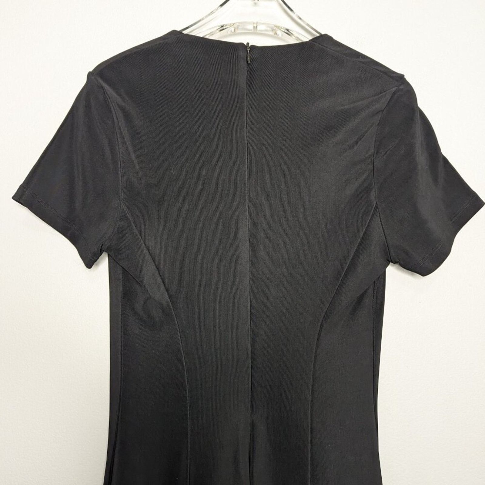 Vintage Carabella Vintage 90's Black Fit Flare Mini Dress Scoop Neck Size S / US 4 / IT 40 - 10 Thumbnail