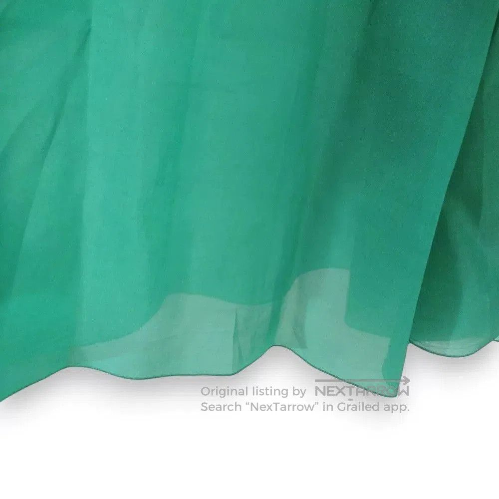 Other Elegant Green Silk Midi Skirt. Size 26" / US 2 / IT 38 - 5 Thumbnail