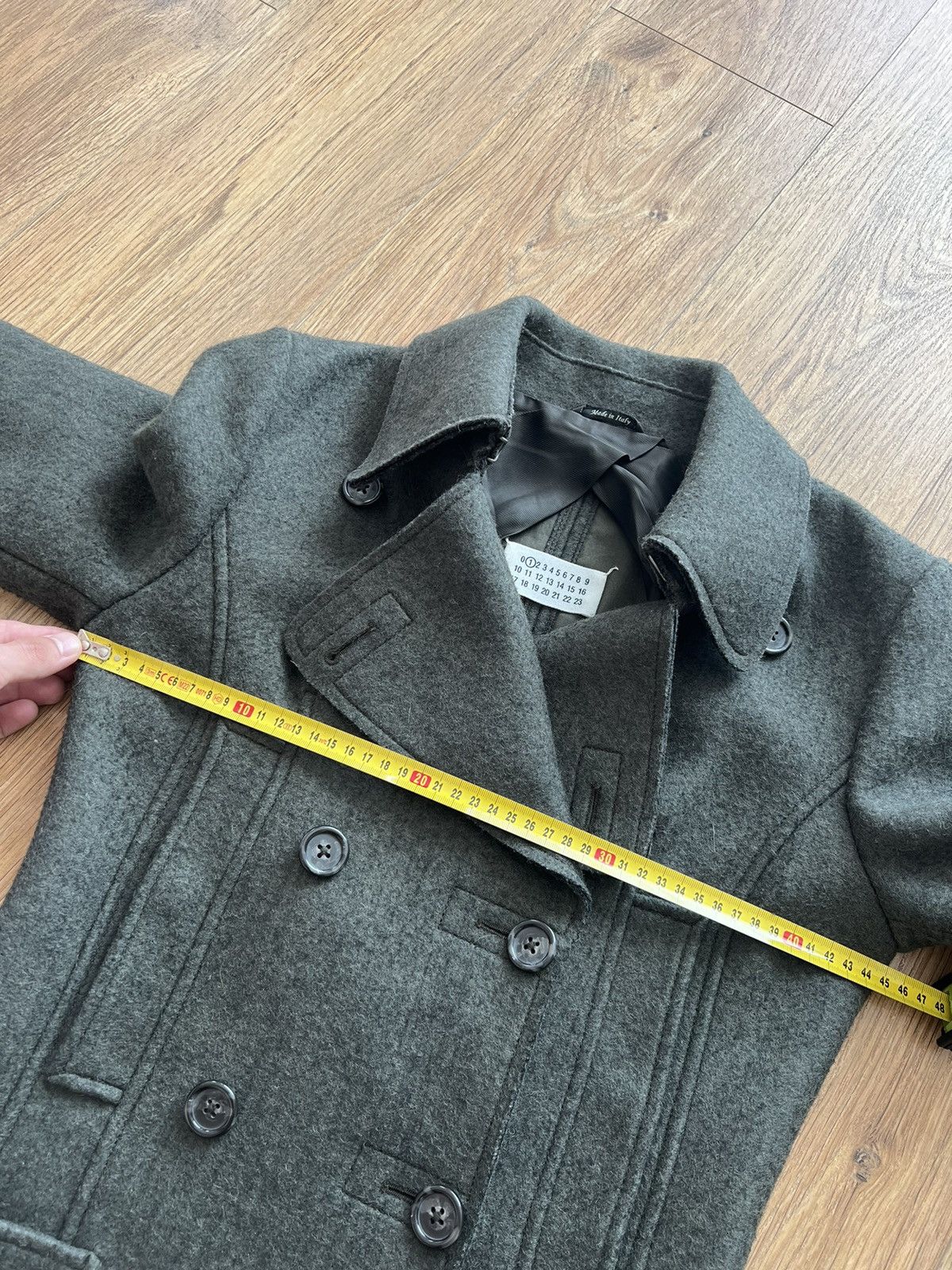 Maison Margiela Maison Margiela ss13 wool peacoat double breasted dark khaki Size M / US 6-8 / IT 42-44 - 10 Thumbnail