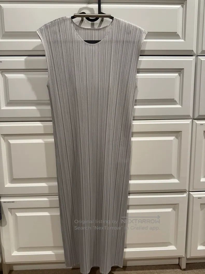 Issey Miyake Issey Miyake Basic Light Gray Short Dress Size XL / US 12-14 / IT 48-50 - 4 Thumbnail