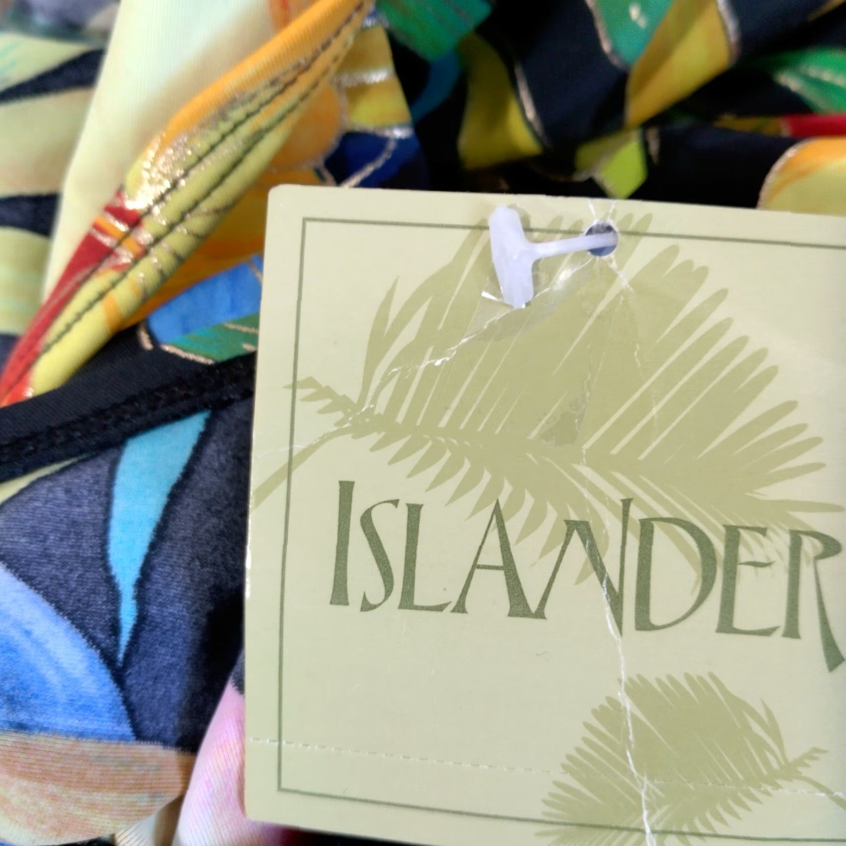 Vintage VINTAGE Islander Women's 1 Piece Swimsuit Tropical Floral Faux Wrap Halter Tank Bathing Suit Size 16 Beach Vacation Size XXL / US 16-18 / IT 52-54 - 7 Thumbnail
