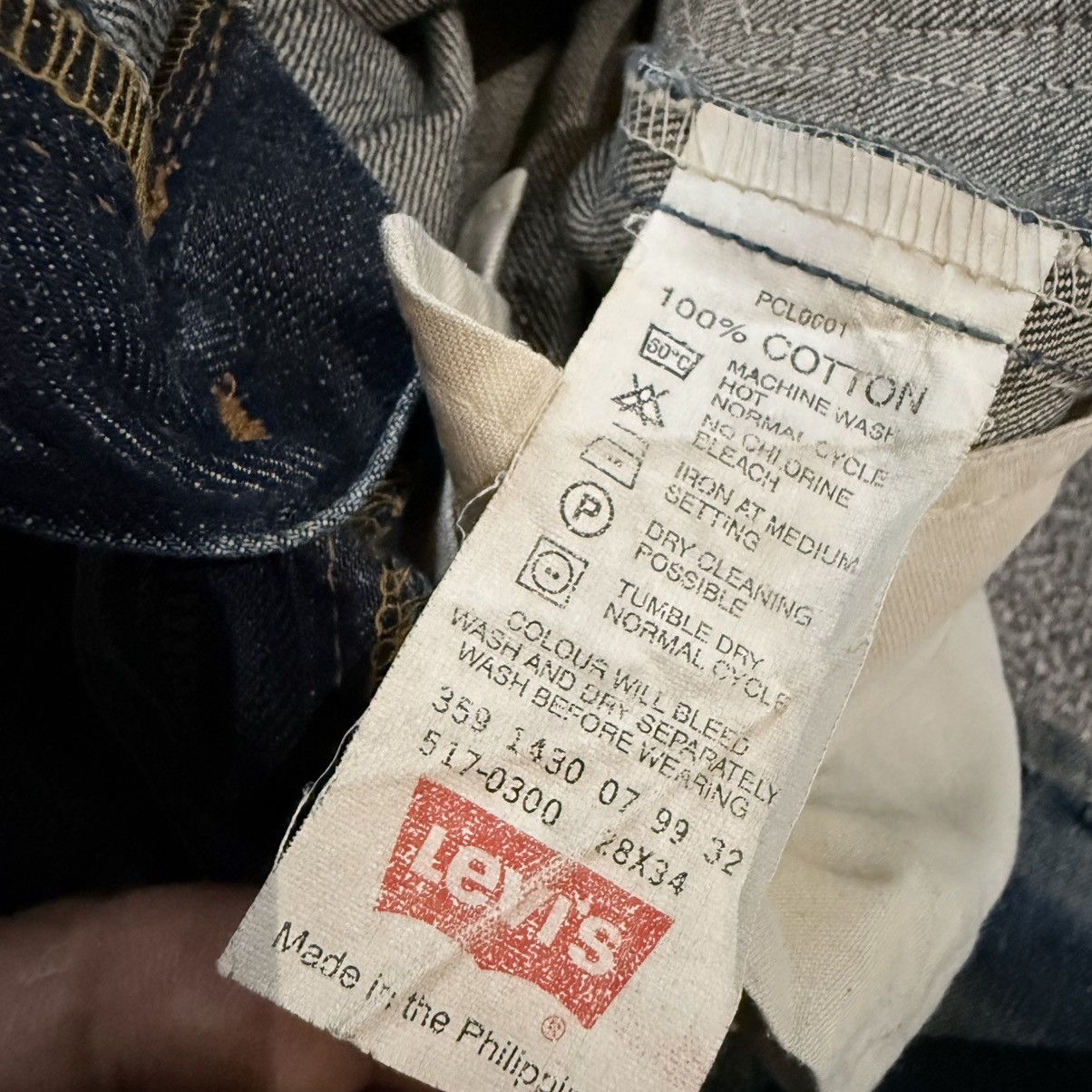 If Six Was Nine Flared Vintage 90s Levis 517 Bootcut Whisker Destroyed Denim Size US 28 / EU 44 - 15 Thumbnail
