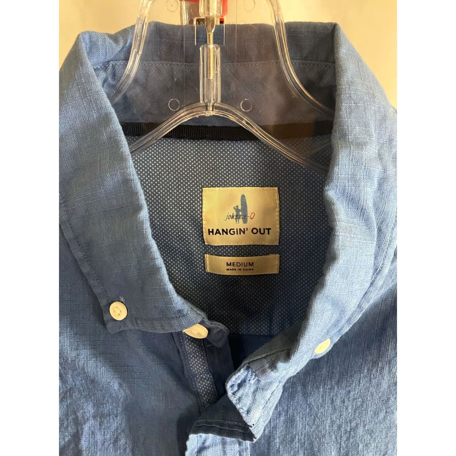 johnnie-O Johnnie O Blue Hanging Out LONG SLEEVE SHIRT M 15.5 x 34/35 Button-Up Mens Size US M / EU 48-50 / 2 - 7 Thumbnail