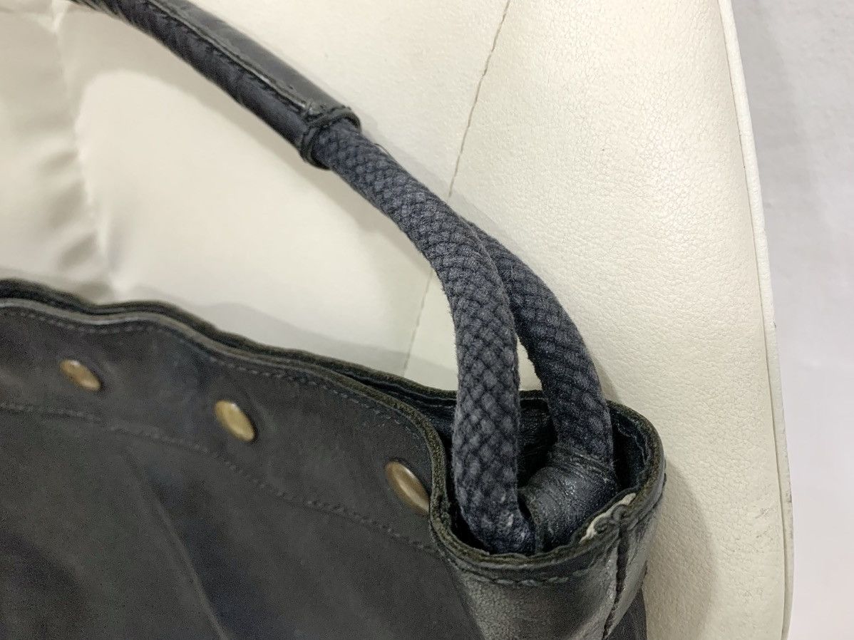 Evisu EVISU LEATHER HOBO BAG w/ METAL SNAP BUTTONS Size ONE SIZE - 6 Thumbnail
