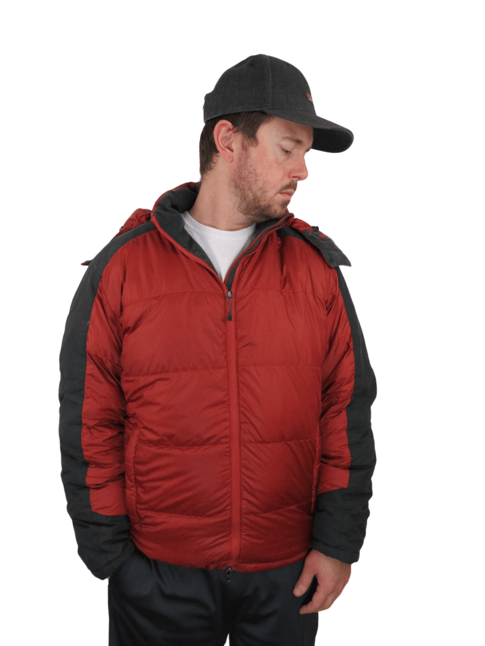 REI Mens 2011 Puffer Baffled Down Parka Jacket Size Medium