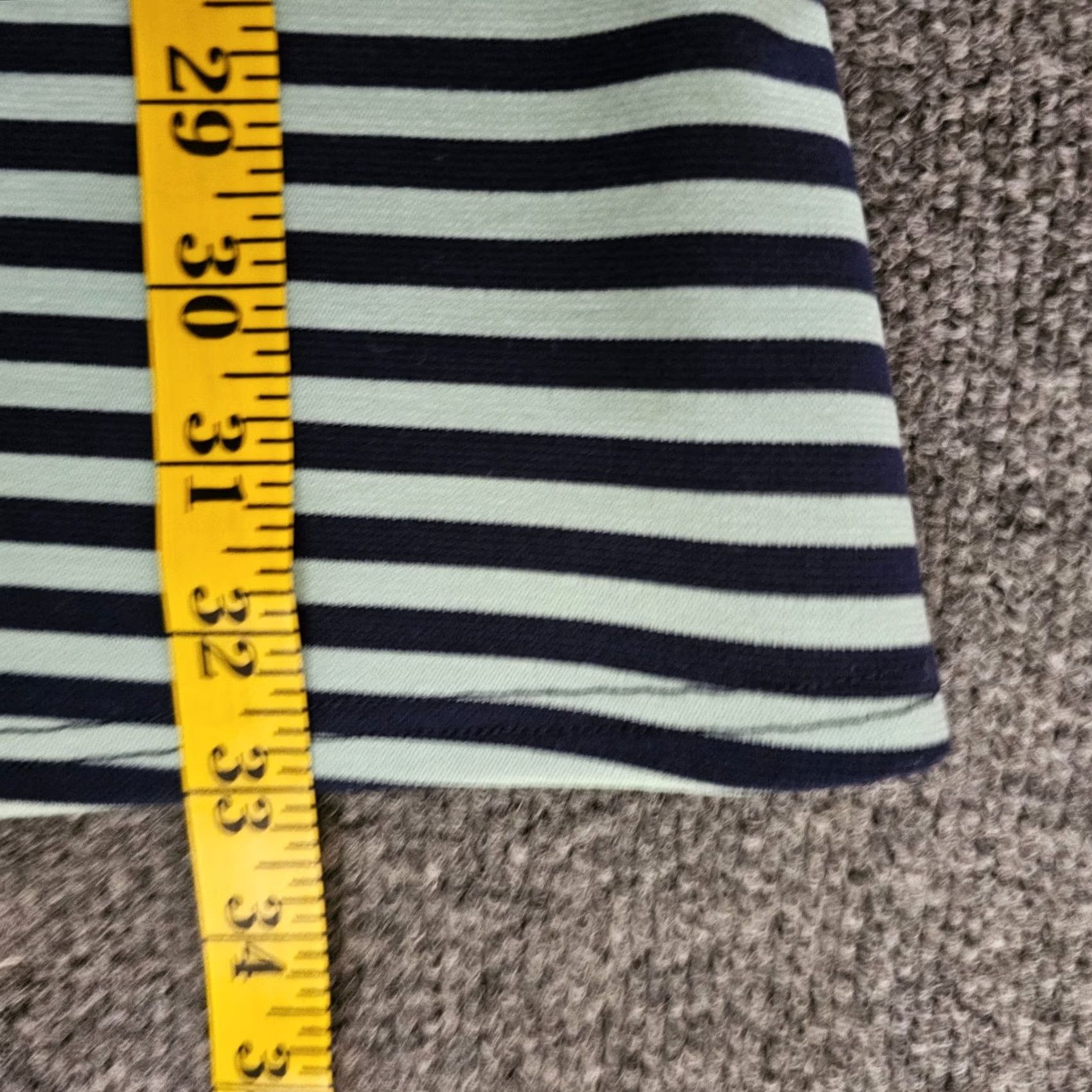 Free People FP People Dress Women Medium Green Blue Striped A Line Short Sleeve Casual Basic Size M / US 6-8 / IT 42-44 - 6 Thumbnail