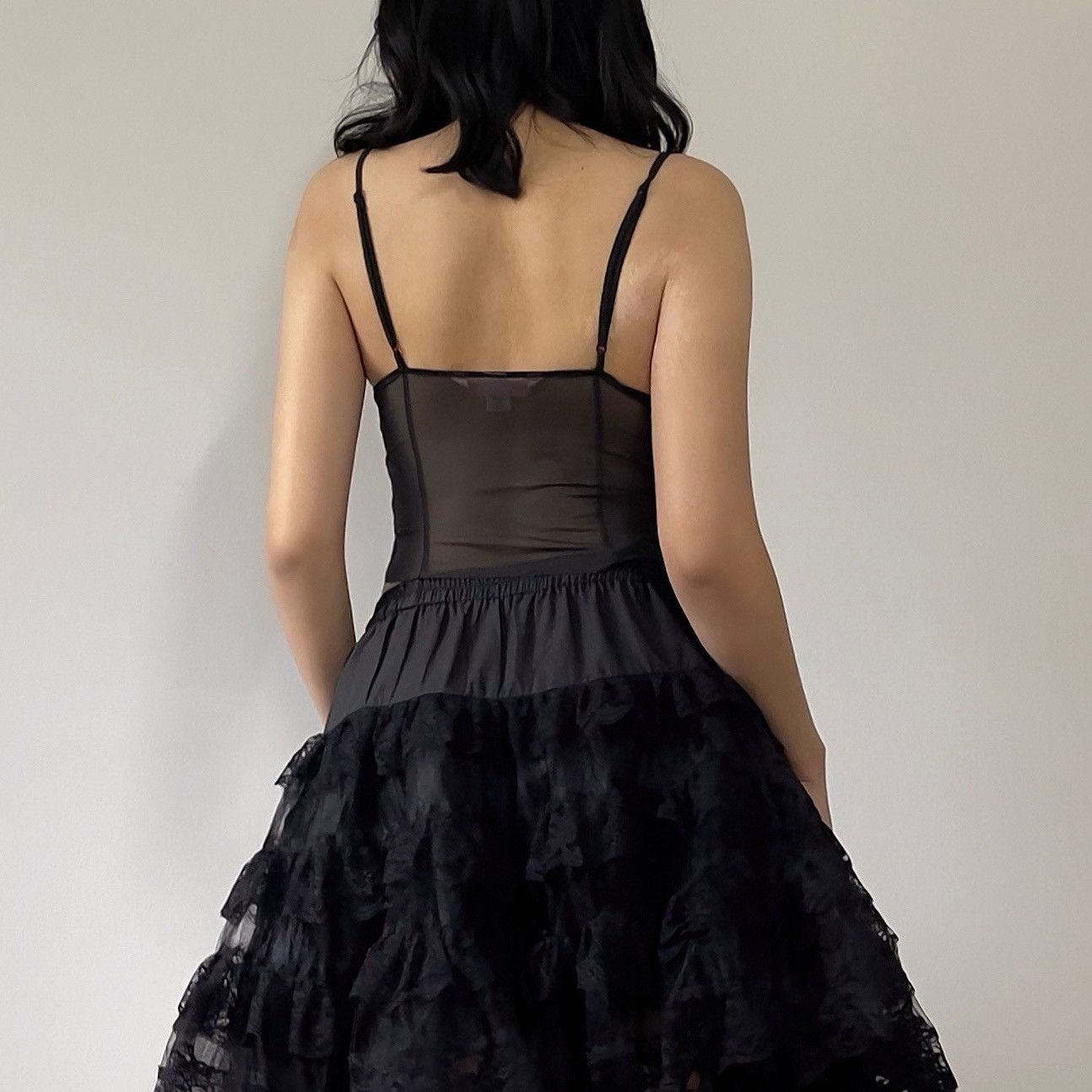 Victoria's Secret Romantic Black Mesh Sheer Bustier (34B/32C) Size ONE SIZE - 3 Thumbnail