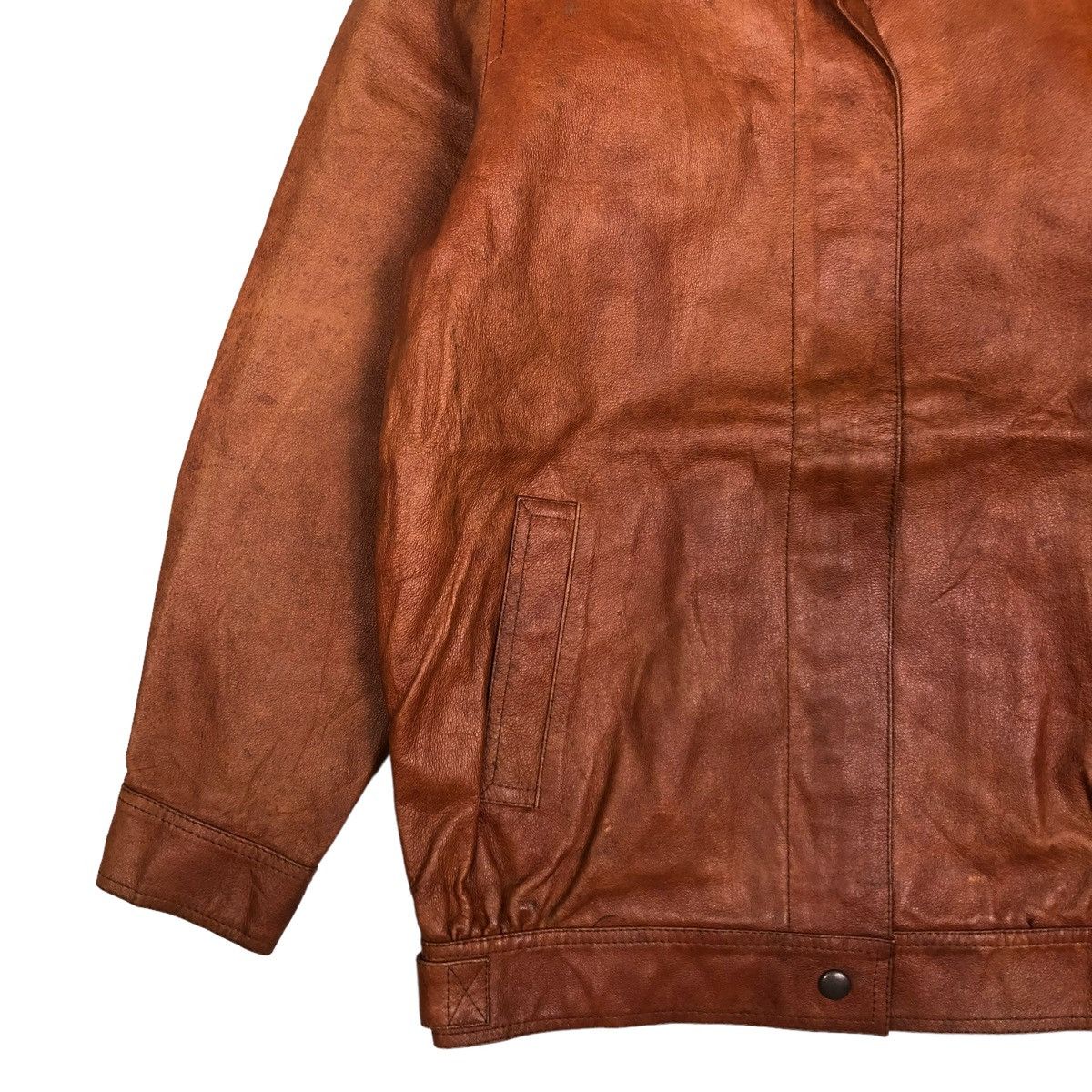 Japanese Brand 🔥Vtg Japanese Brand Genuine Leather Jacket Nova Check Size US M / EU 48-50 / 2 - 4 Thumbnail