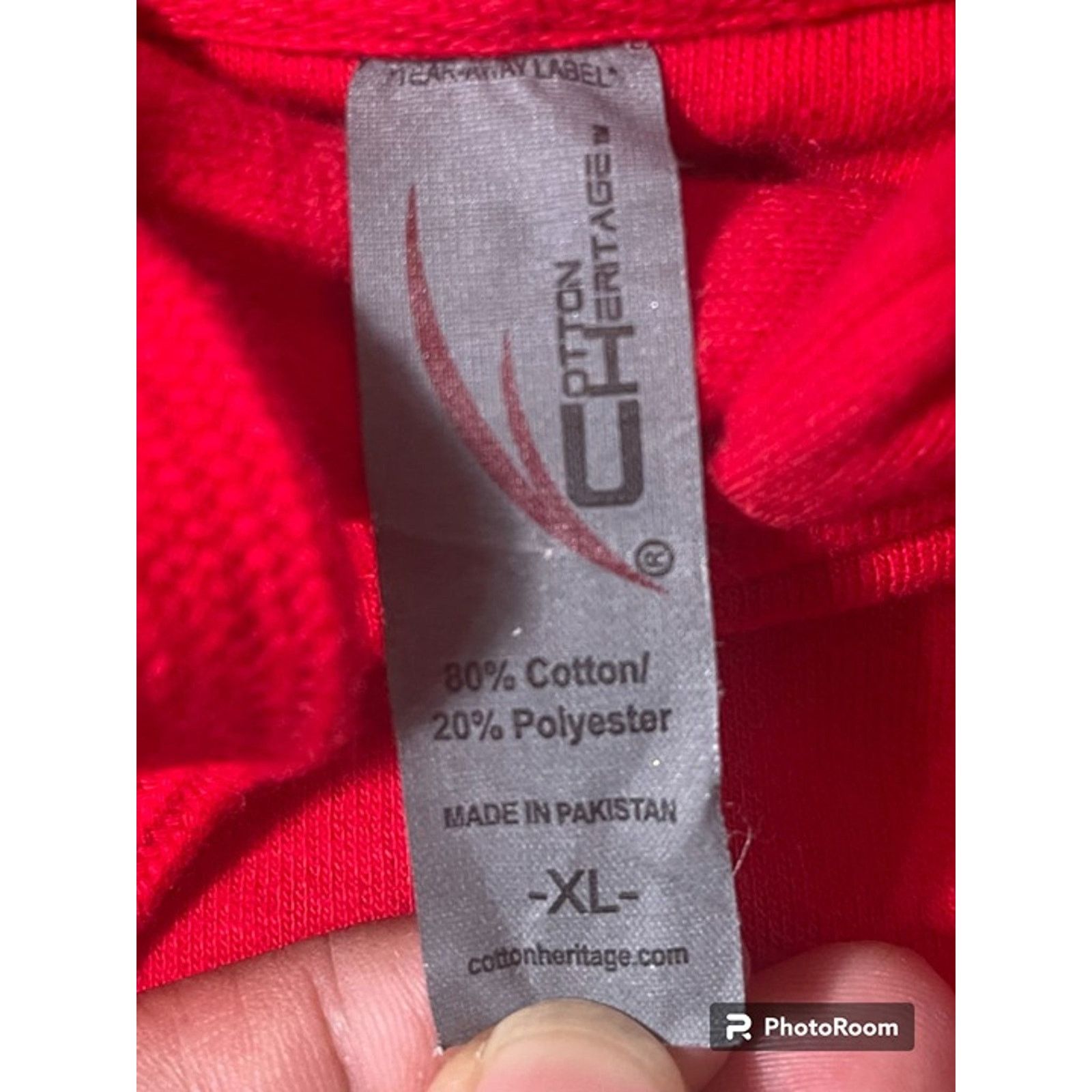 Unknown London Cotton Heritage Rich by Association Red Cash Bag Hoodie XL Size US XL / EU 56 / 4 - 3 Thumbnail