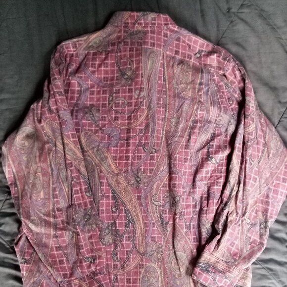 Burberry Vintage Burberrys Paisley Plaid Button Shirt Size US XL / EU 56 / 4 - 5 Thumbnail