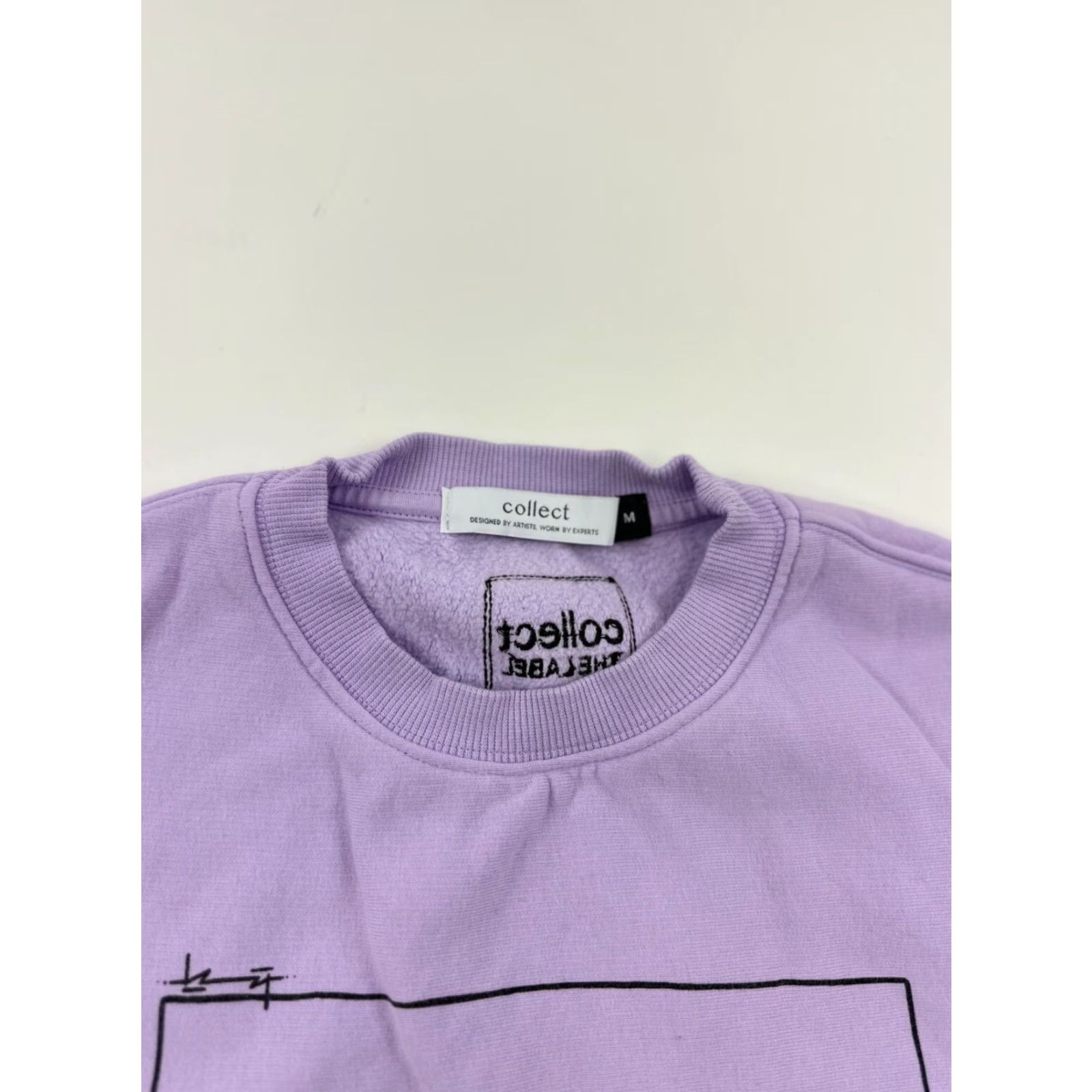 Vintage Collect The Label Sweatshirt Adult Medium Purple Graphic Print Pullover Crew Neck Cotton Fleece Mens Size US M / EU 48-50 / 2 - 3 Thumbnail