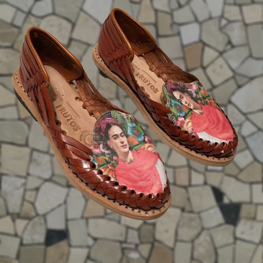 CLOSED frutos Huarache Sandal Womens Red/Tan graphic toe sz 2 CLOSED TOE Slip On Leather Casual Size US 4.5 / IT 34.5 - 1 Thumbnail