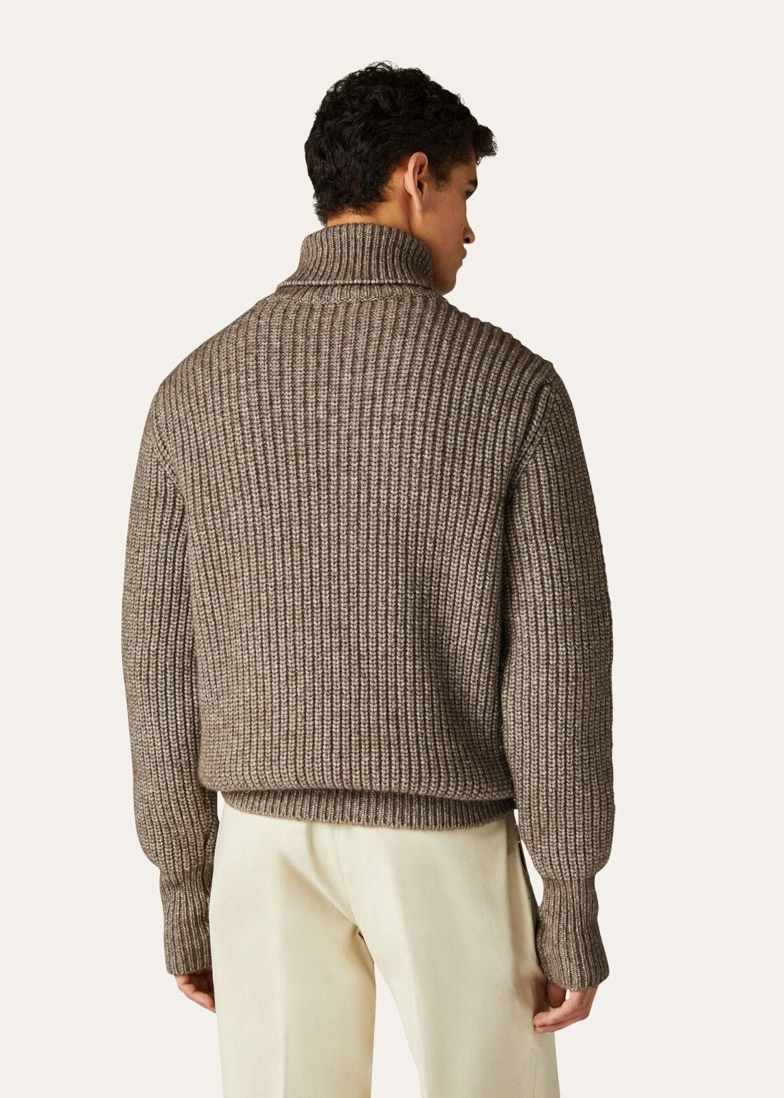 Loro Piana o1srvl11e1224 Cotton And Wool Sweter in Brown Size US XL / EU 56 / 4 - 6 Thumbnail