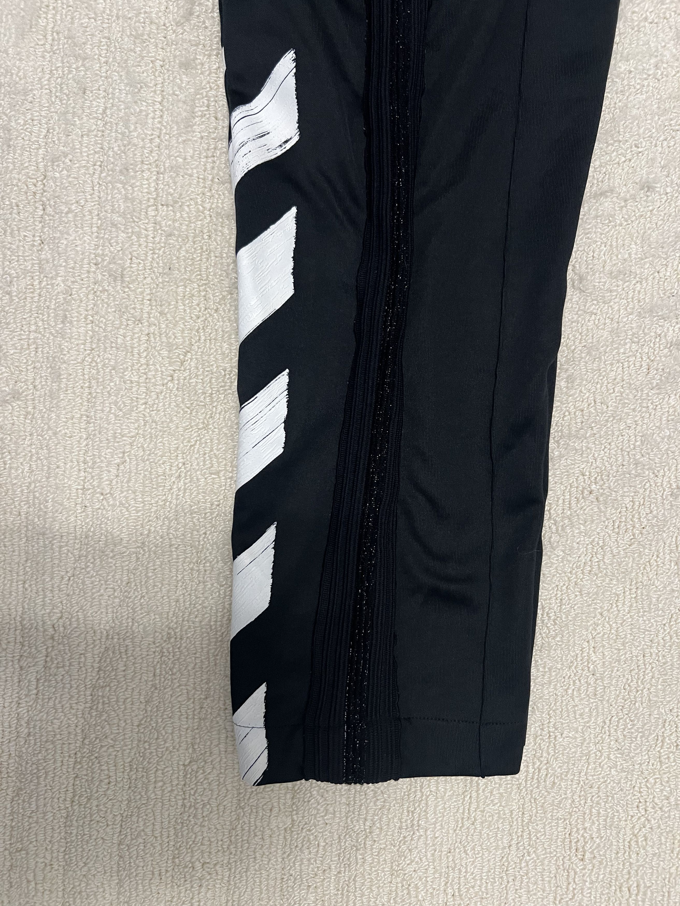 Off-White Black Synthetic Contrast Zipper Detail Track Pants Size US 28 / EU 44 - 8 Thumbnail