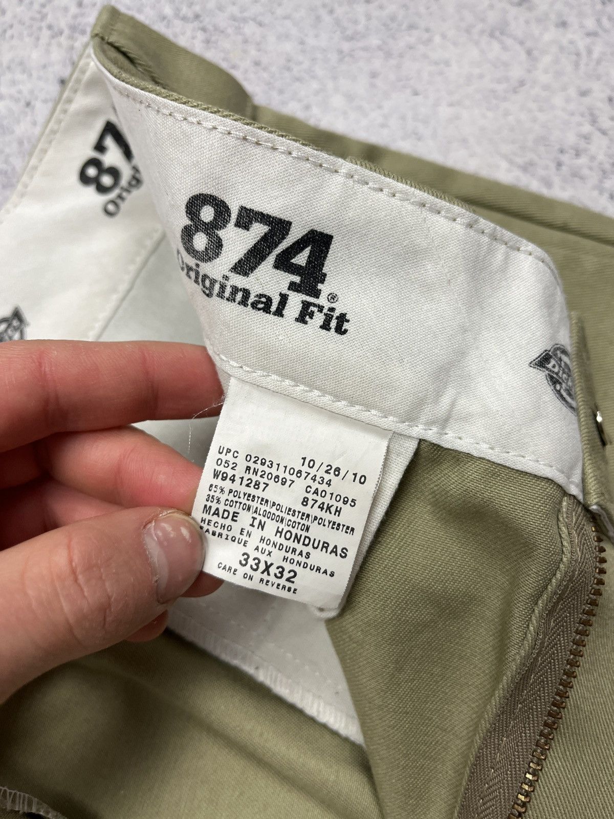 Dickies Vintage Dickies 874 Original Fit Beige Trousers Pants Skate Size US 33 - 8 Thumbnail