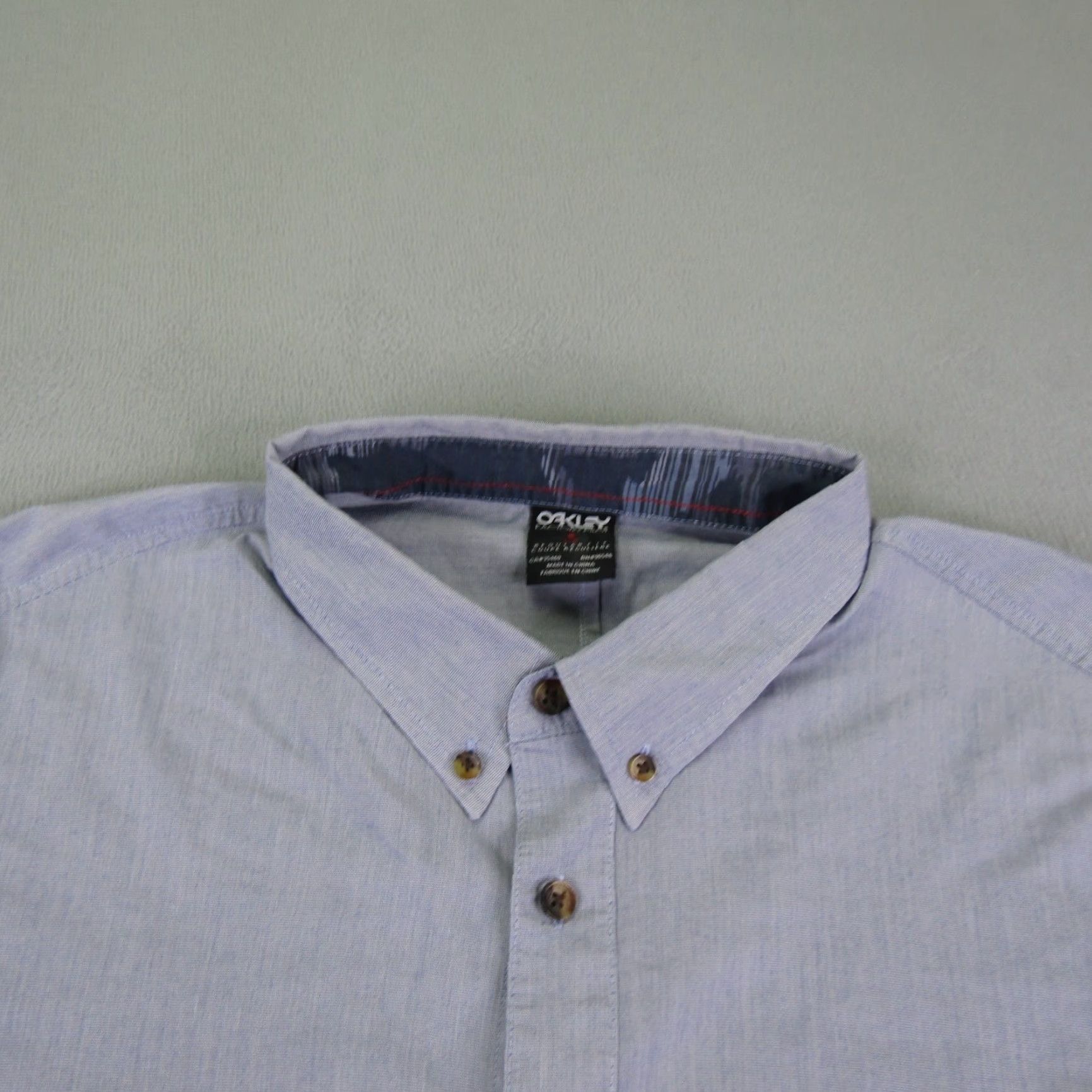 Oakley Oakley Shirt Men Large Gray Blue Camo Factory Pilot Button Up Racing Long Sleeve Size US L / EU 52-54 / 3 - 2 Thumbnail