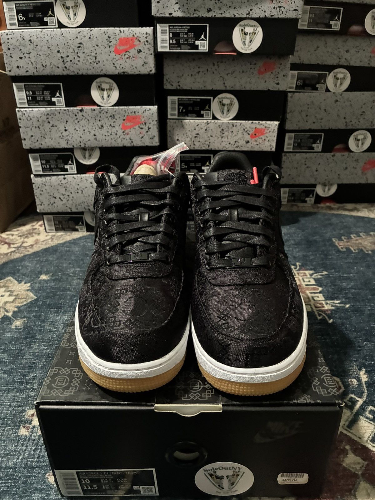 CLOT × Nike Nike Air Force 1 Low Fragment x Clot SKU CZ3986-001 Size US 10 / EU 43 - 6 Thumbnail
