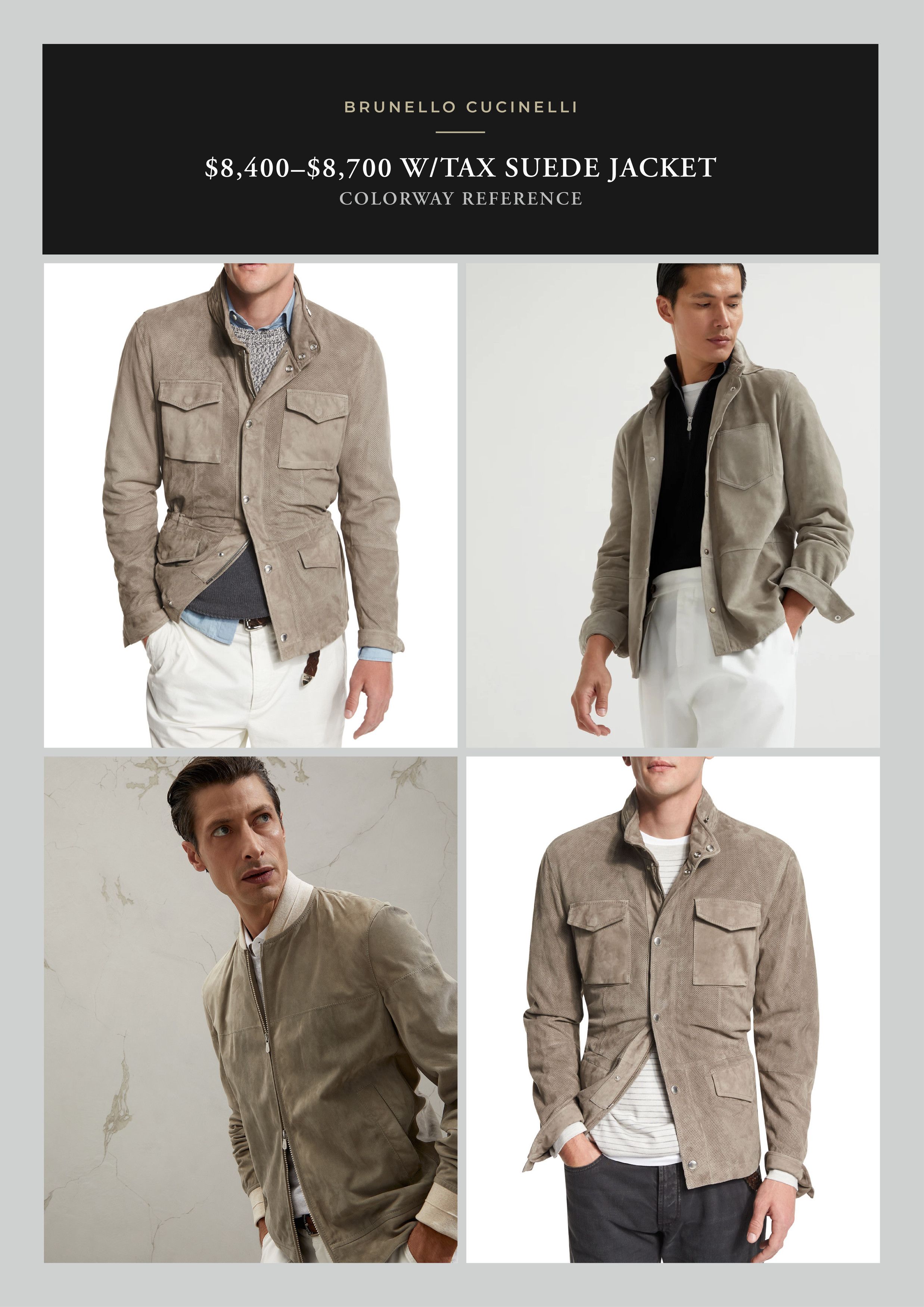 Brunello Cucinelli Effortless Cool $8,400 CUCINELLI Suede Leather Biker Jacket Size US XL / EU 56 / 4 - 3 Thumbnail