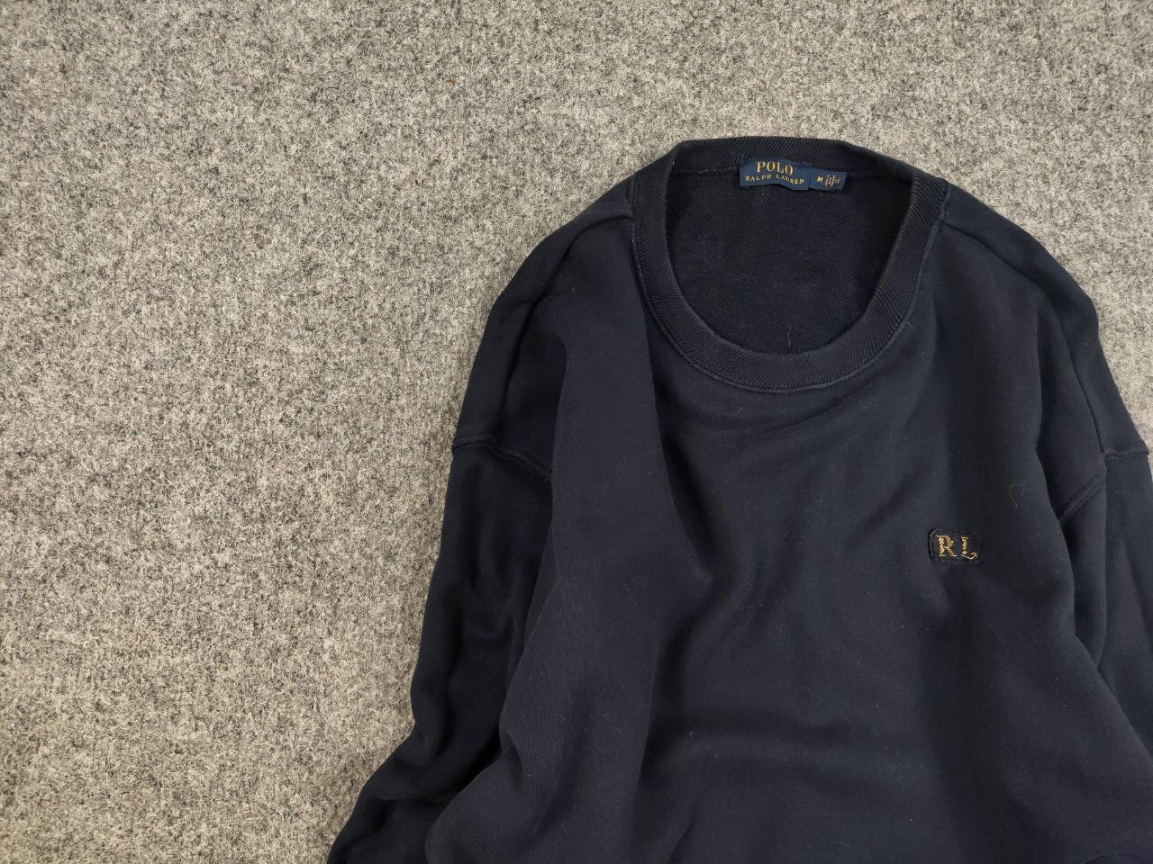 Polo Ralph Lauren Polo Ralph Lauren nau Blue Logo Crew Check Sweatshirt Size US M / EU 48-50 / 2 - 11 Thumbnail