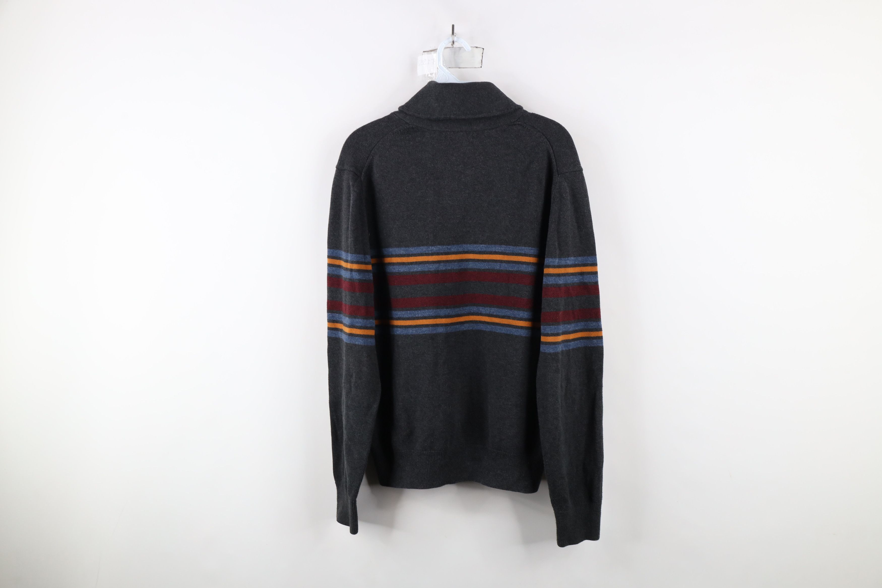 Gap × Vintage Vintage Y2K Gap Rainbow Striped Shawl Collar Knit Sweater Size US M / EU 48-50 / 2 - 9 Thumbnail