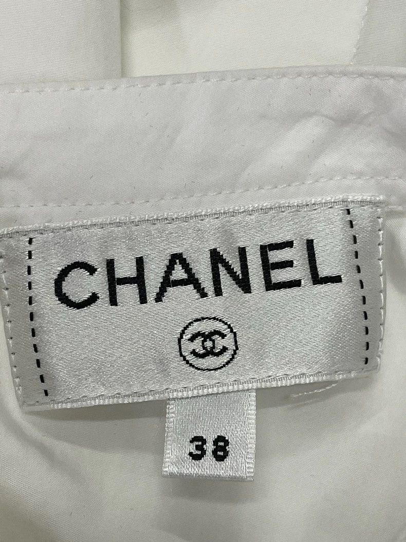 Chanel Chanel White sleeveless shirt dress Size XS / US 0-2 / IT 36-38 - 4 Thumbnail