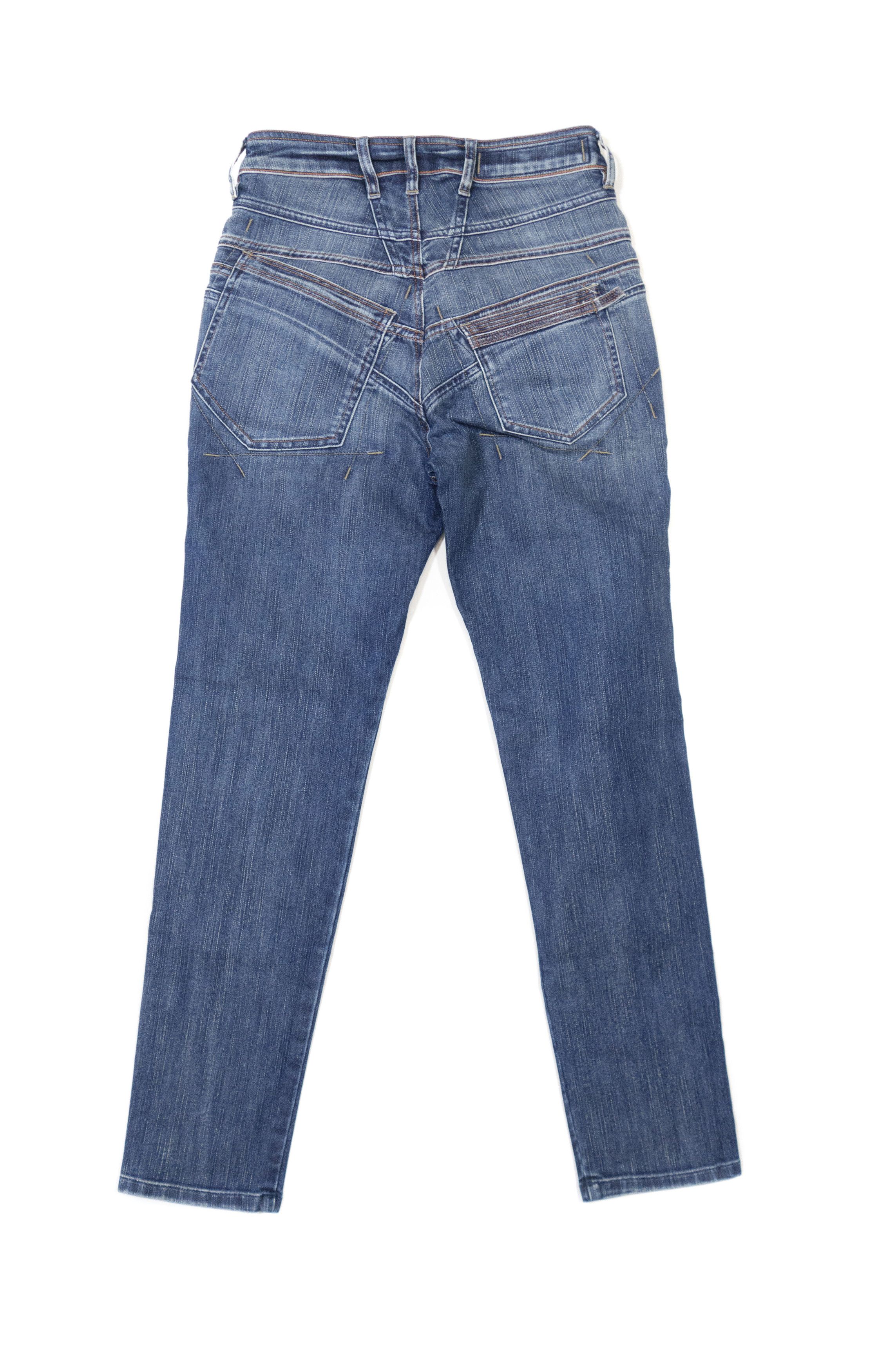 Marithe + Francois Girbaud Y2K X-Pocket Panel Construction Pocket Slim Straight Denim Size 27" / US 4 / IT 40 - 2 Thumbnail