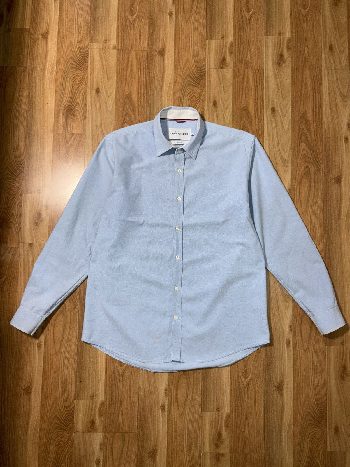 Calvin Klein Calvin Klein Jeans OxfordCotton ButtonDown Shirt SlimFit 2XL Size US XXL / EU 58 / 5 - 1 Thumbnail