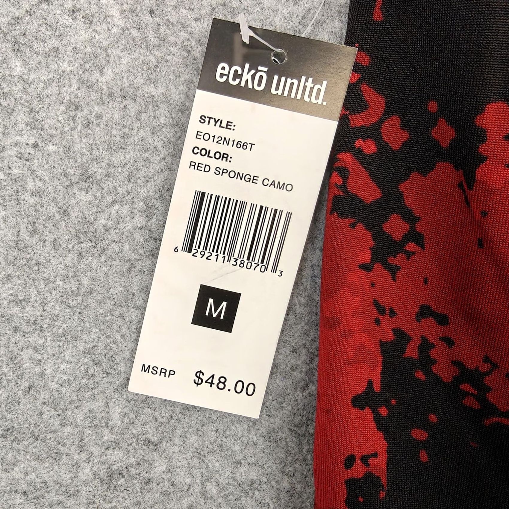 Ecko Unltd. Ecko Unltd Shorts Mens Medium Red Sponge Camo Drawstring Logo Pocket EO12N166T Size US 31 - 7 Thumbnail