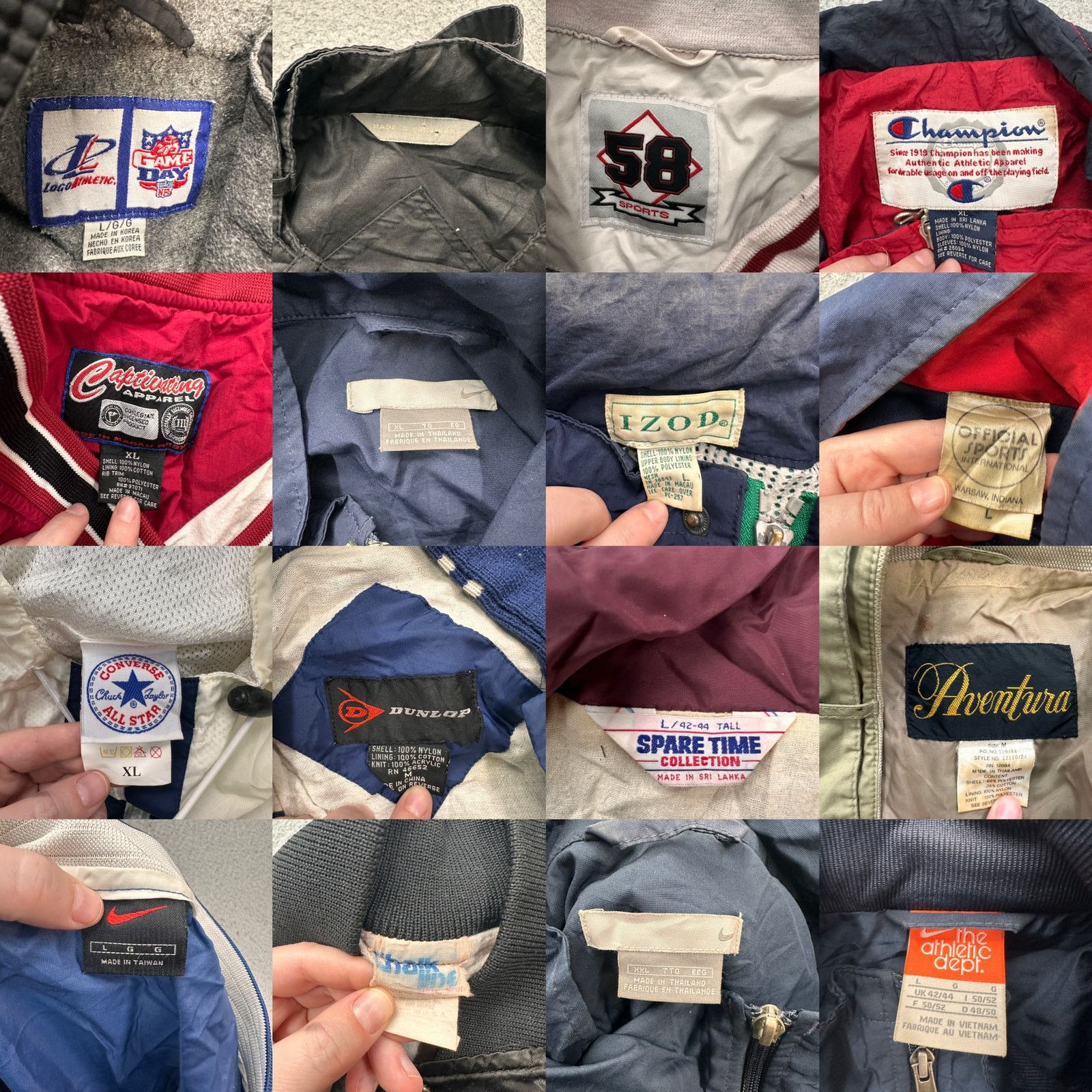 Vintage Lot of 35 Vintage 90s Windbreaker Lightweight Hooded Jackets Size US L / EU 52-54 / 3 - 11 Thumbnail