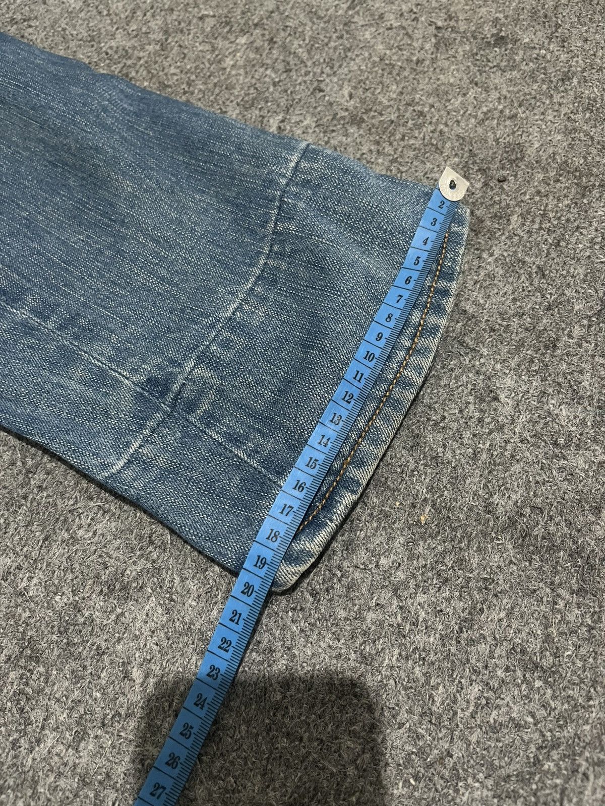 Japanese Brand Evisu Genes Baggy Denim Silver Logo Embroidery Y2K Style Size US 30 / EU 46 - 19 Thumbnail