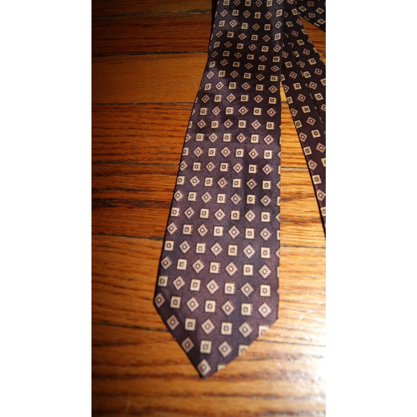Vintage vtg 50s 60s Smoothie Button Down Skinny Tie Repp Necktie Size ONE SIZE - 3 Thumbnail