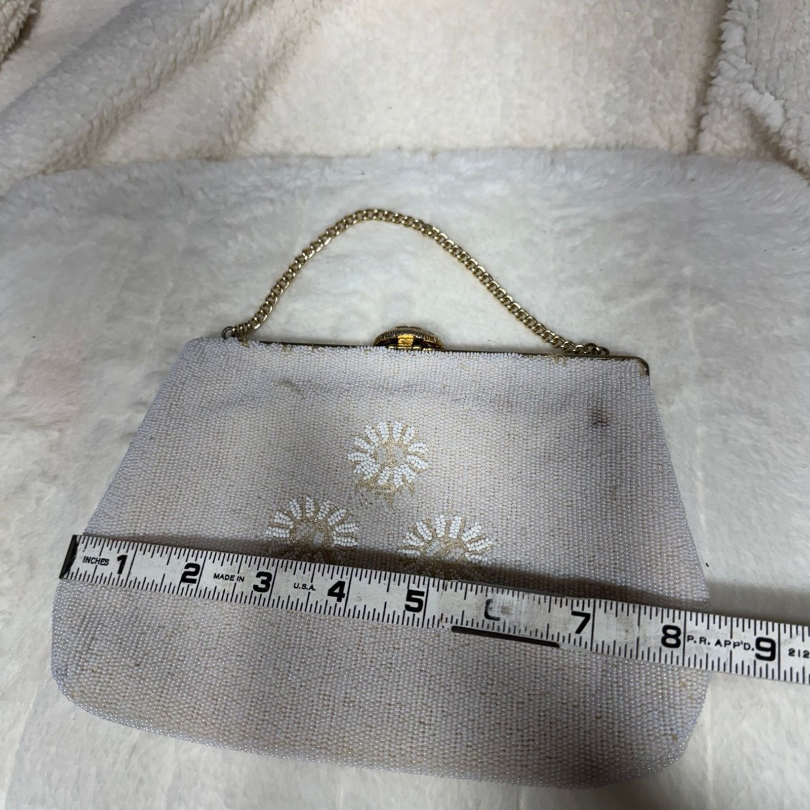 NBDN Nobrandedon VTG Belgium made hand beaded clutch Size ONE SIZE - 4 Thumbnail