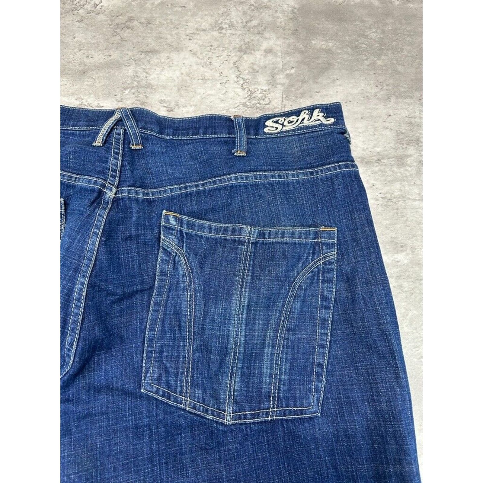 Vintage Vintage Y2K Sohk Baggy Fit Dark Wash Denim Pants Size 42 Size US 42 / EU 58 - 7 Thumbnail