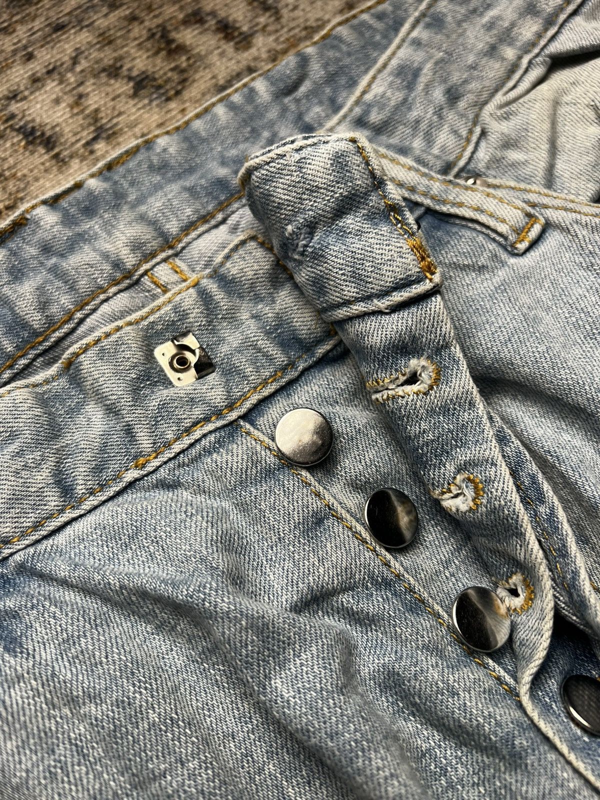 Balmain Balmain Washed Blue Biker Jeans Size US 30 / EU 46 - 10 Thumbnail