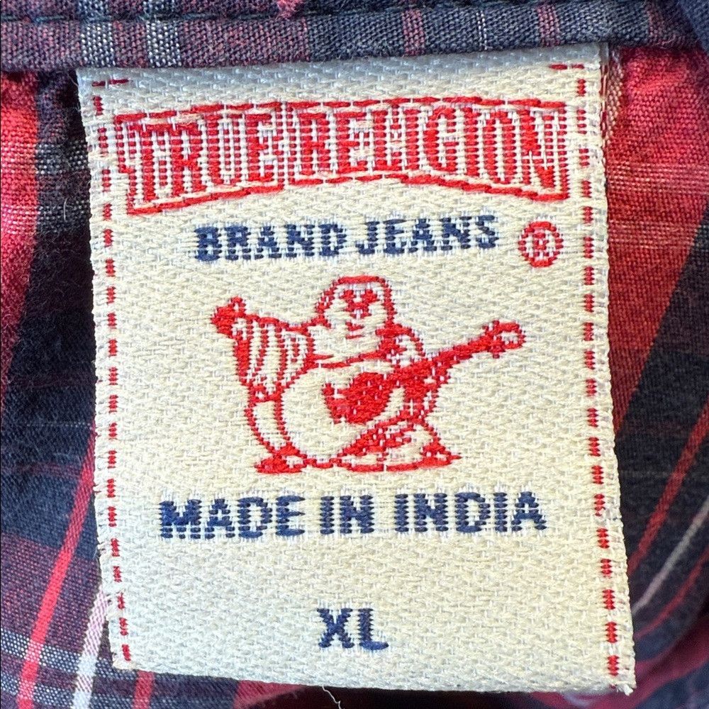 True Religion True Religion Plaid Western Shirt XL 100% Cotton Size US XL / EU 56 / 4 - 7 Thumbnail