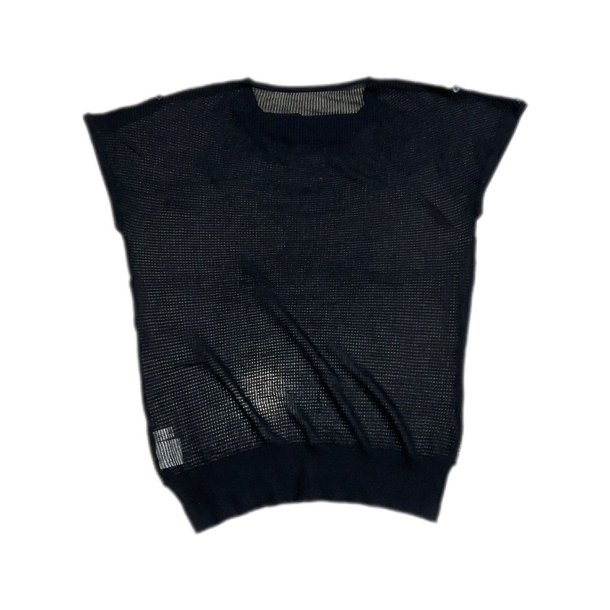 Hysteric Glamour × Japanese Brand × Seditionaries 🔥Sick Y2K Japanese Knit Sheer Ruffle Neck Top Tee Size US L / EU 52-54 / 3 - 9 Thumbnail