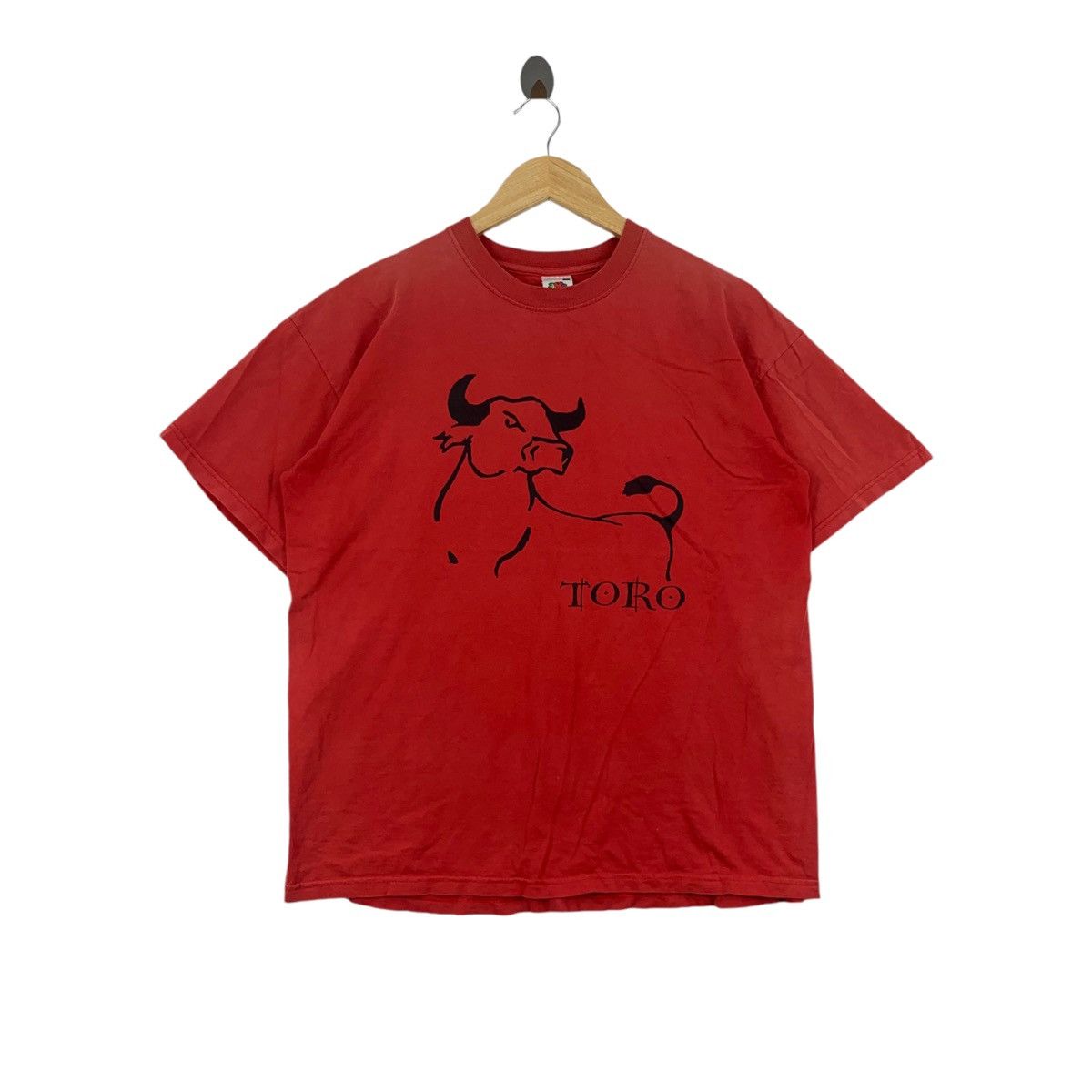 Fruit Of The Loom TORO Mexican Buffalo Print Fruit Of Loom Red Short Sleeve Size US L / EU 52-54 / 3 - 1 Thumbnail