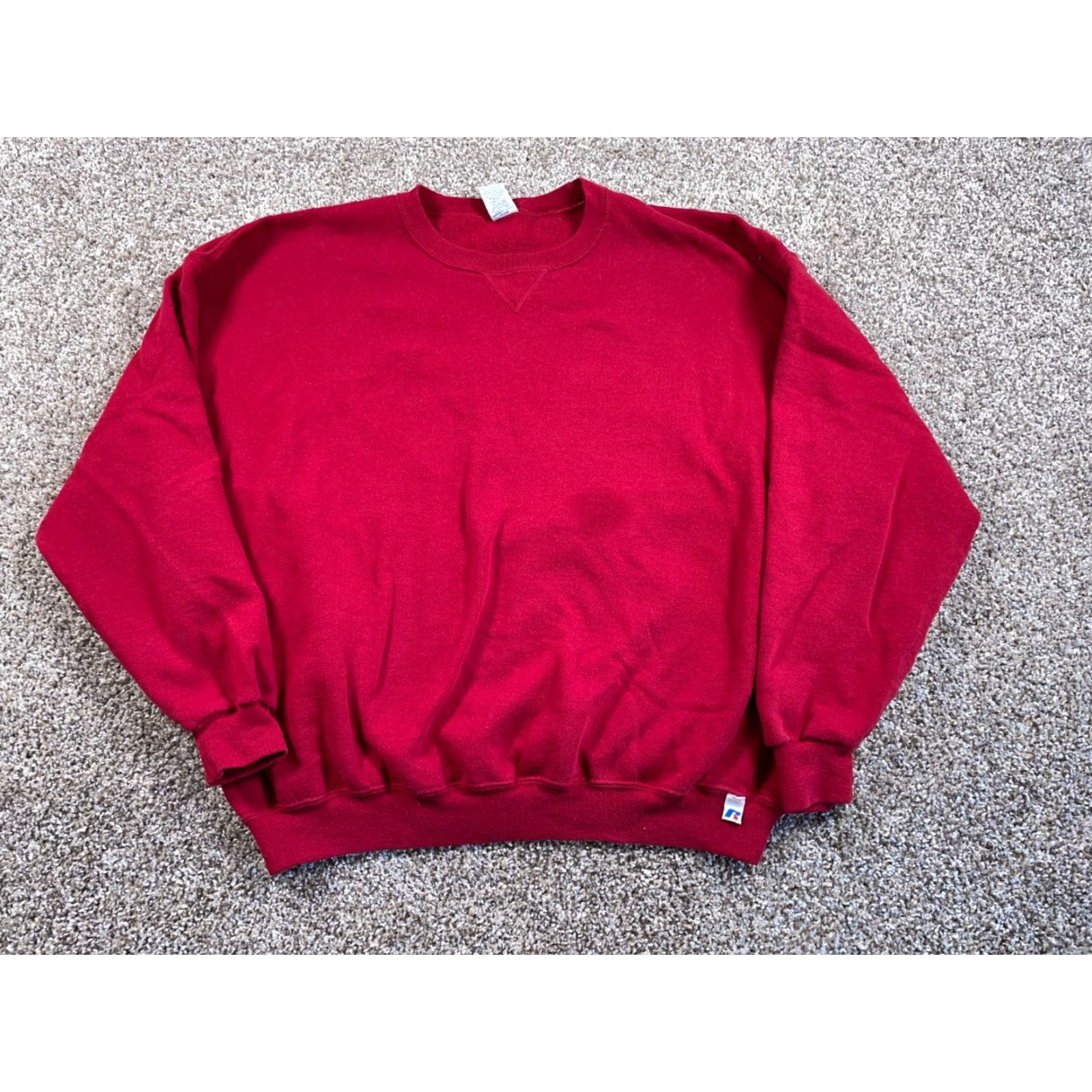 Russell Athletic VTG Russell Athletic Sweatshirt Adult 2XL Dark Red Crewneck Solid Blank 50/50 Size US XXL / EU 58 / 5 - 2 Thumbnail