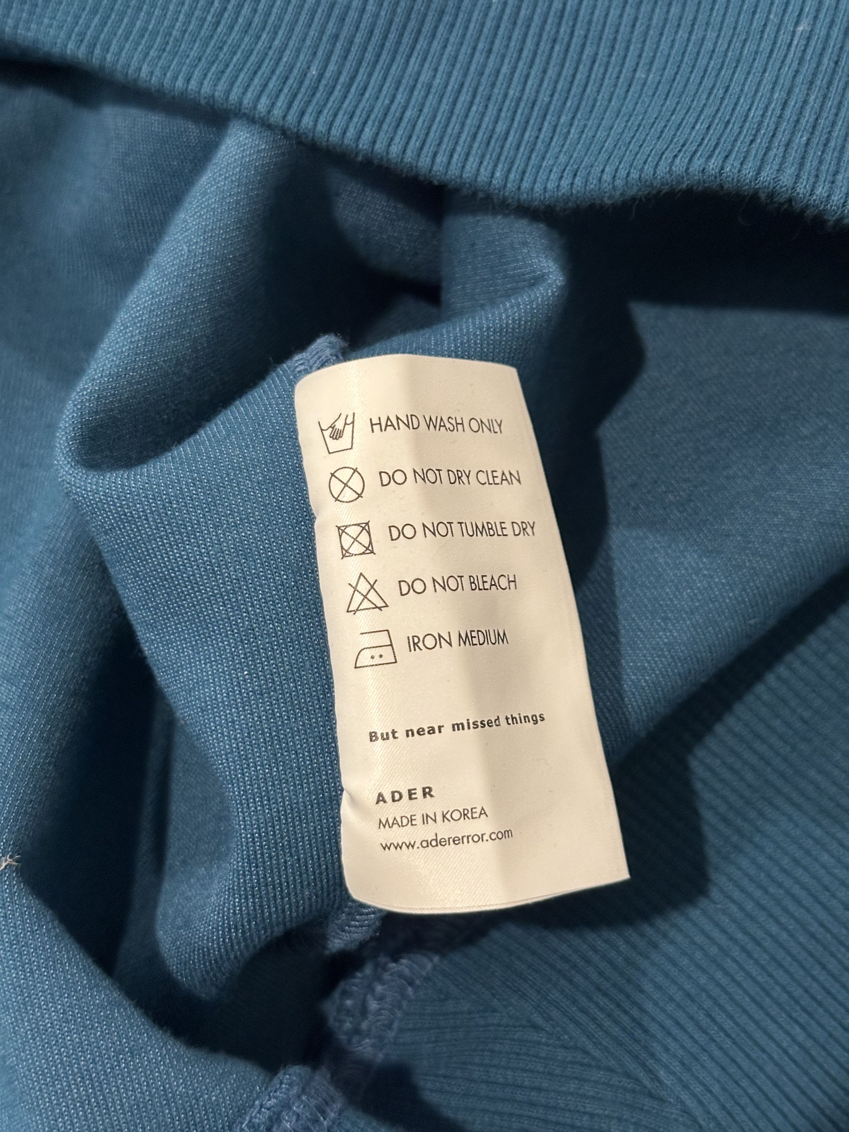Ader Error FW21 Turquoise Sweatshirt Size US M / EU 48-50 / 2 - 10 Thumbnail