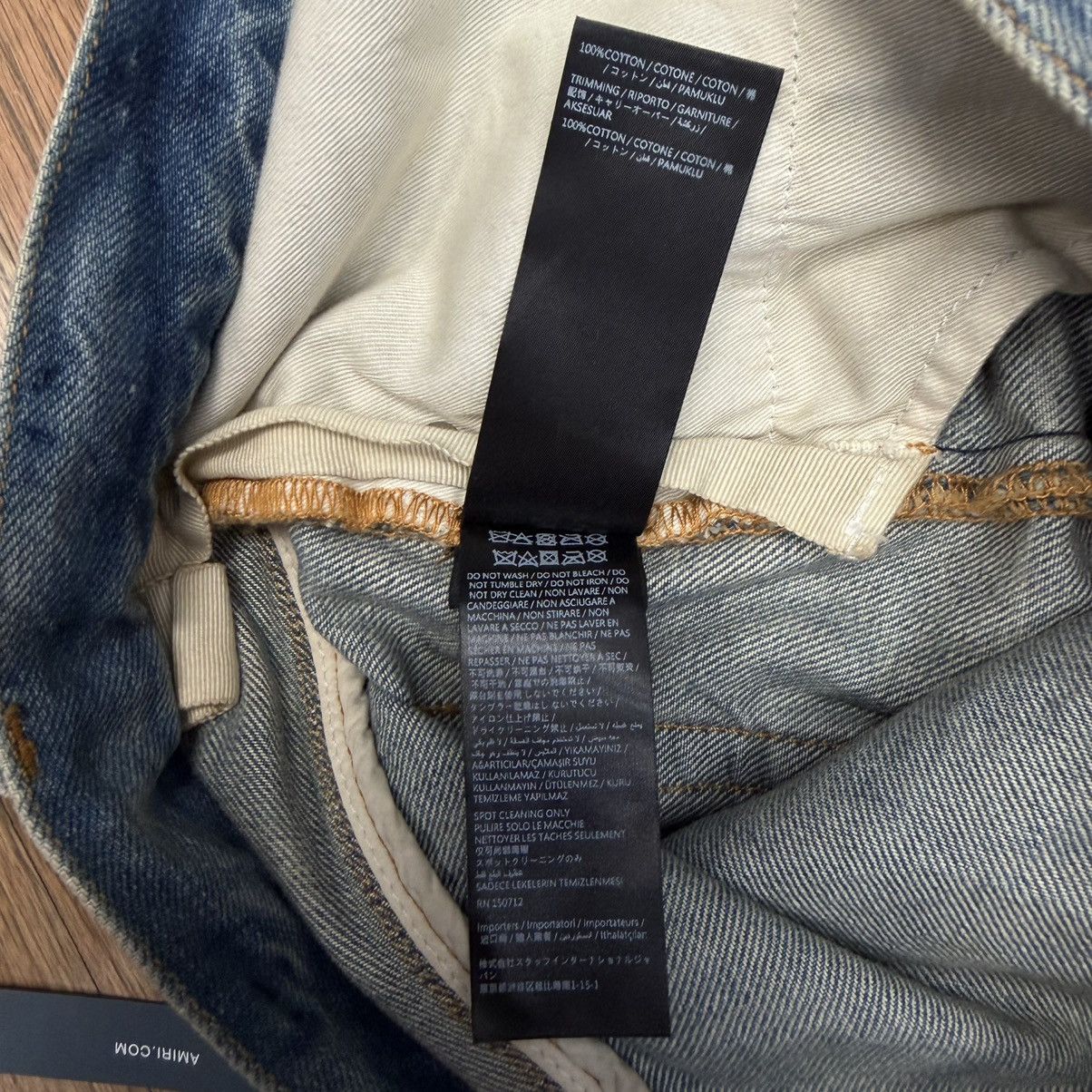 Amiri Amiri Pleated Denim Straight MX1 Jean Honeycomb Indigo Size US 31 - 12 Thumbnail