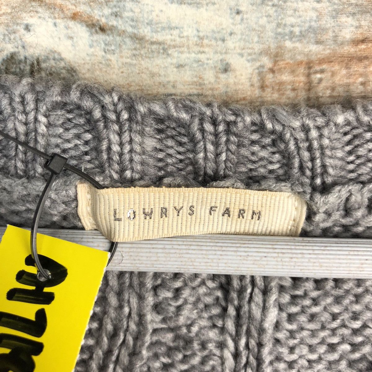 Homespun Knitwear × LOWRYS FARM Lowyrs Farm Grey cable aran isle Knitwear vintage #A1718 Size US M / EU 48-50 / 2 - 10 Thumbnail