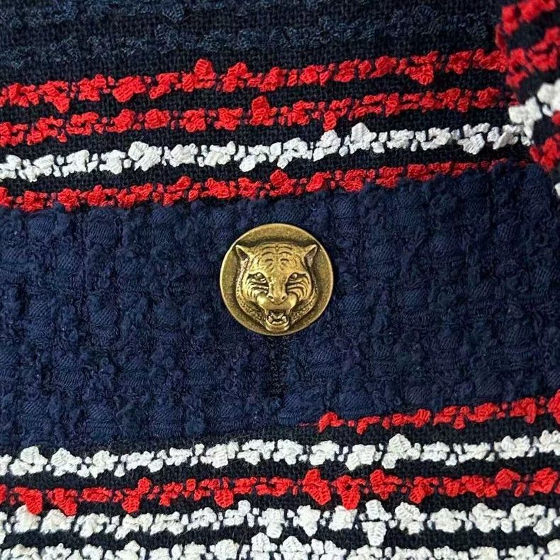 Gucci Gucci Tweed horizontal pattern multi-ray star cardigan jack Size XS / US 0-2 / IT 36-38 - 3 Thumbnail