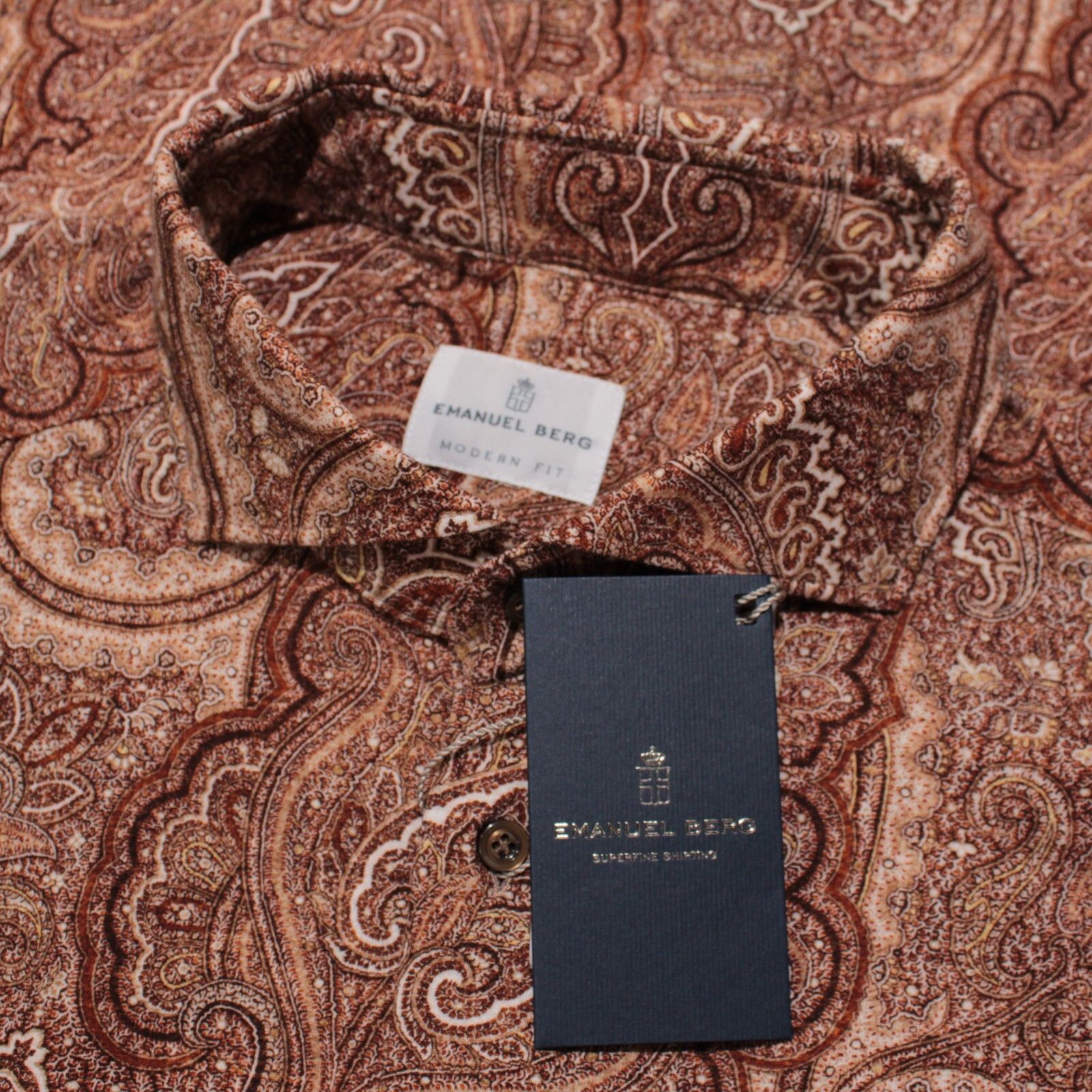 Other Emanuel Berg New with tags Shirt Size L US In Brown Size US L / EU 52-54 / 3 - 1 Thumbnail