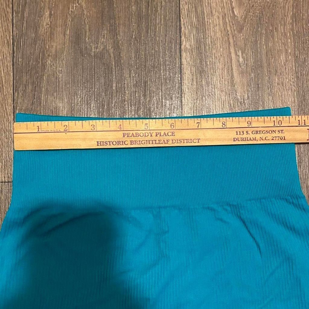 The Unbranded Brand Blue Seamless high waisted gym shorts size S Size 27" / US 4 / IT 40 - 4 Thumbnail